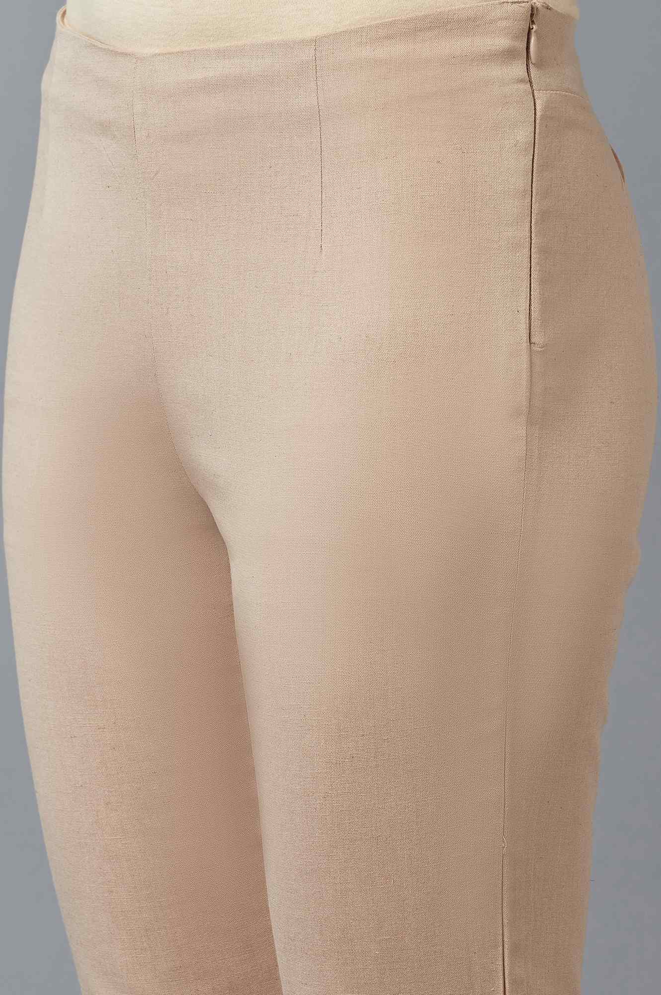Beige Cropped Trouser - Image 6