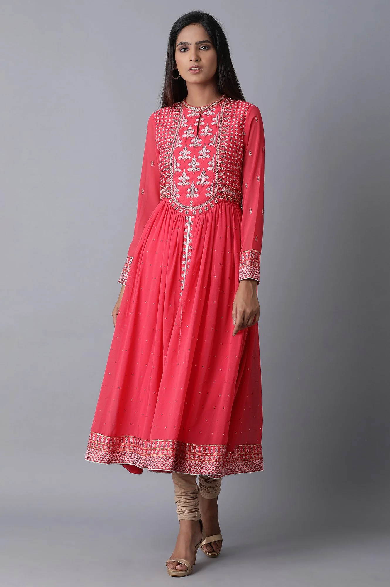 Beige Knitted Churidar - Image 5
