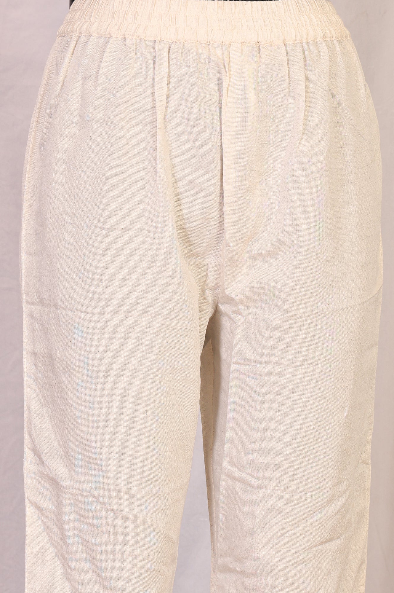 Beige Embroidered Rayon Straight Kurta with Pants Set - Image 6