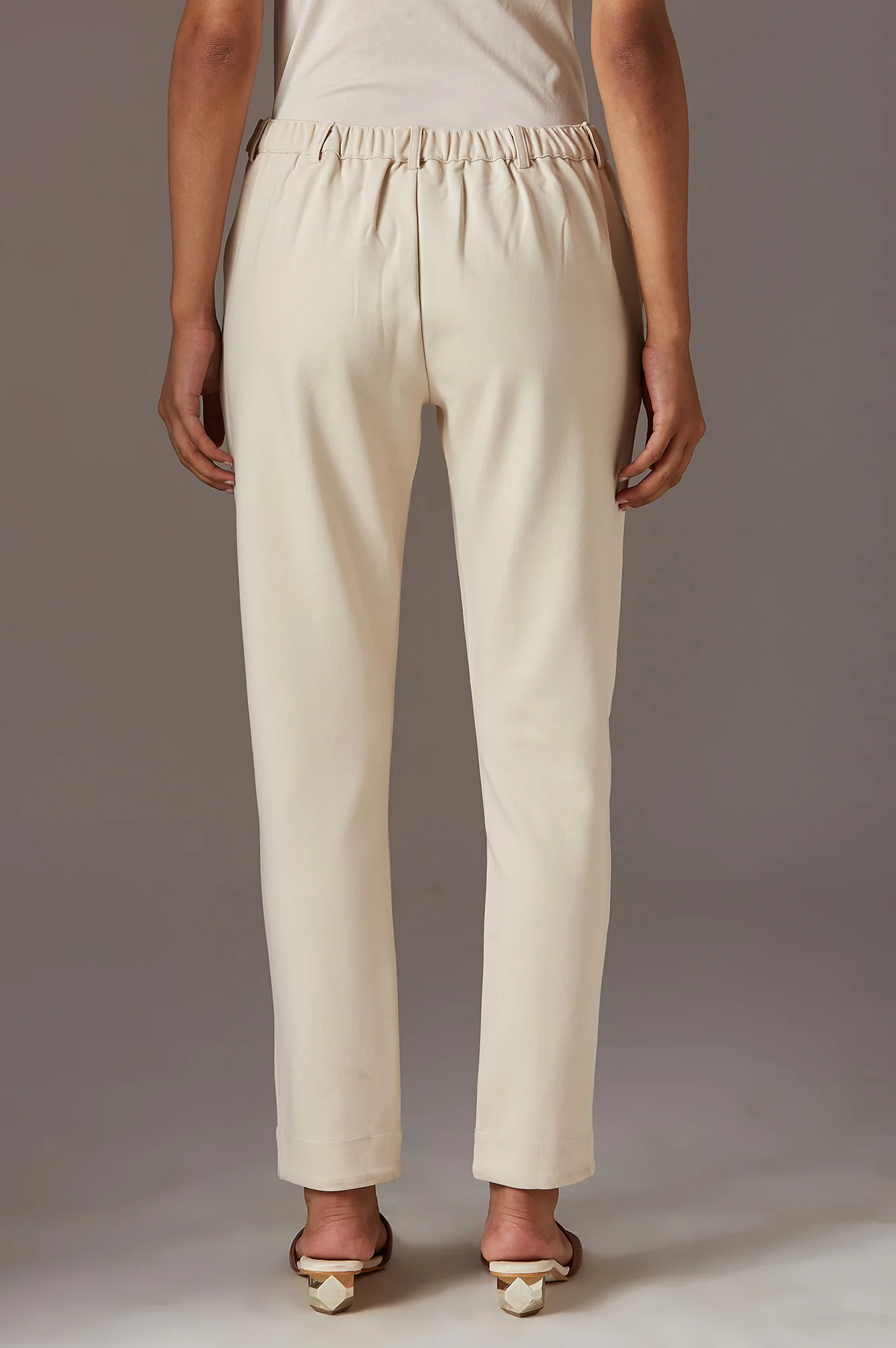 Beige Slim Pants - Image 2