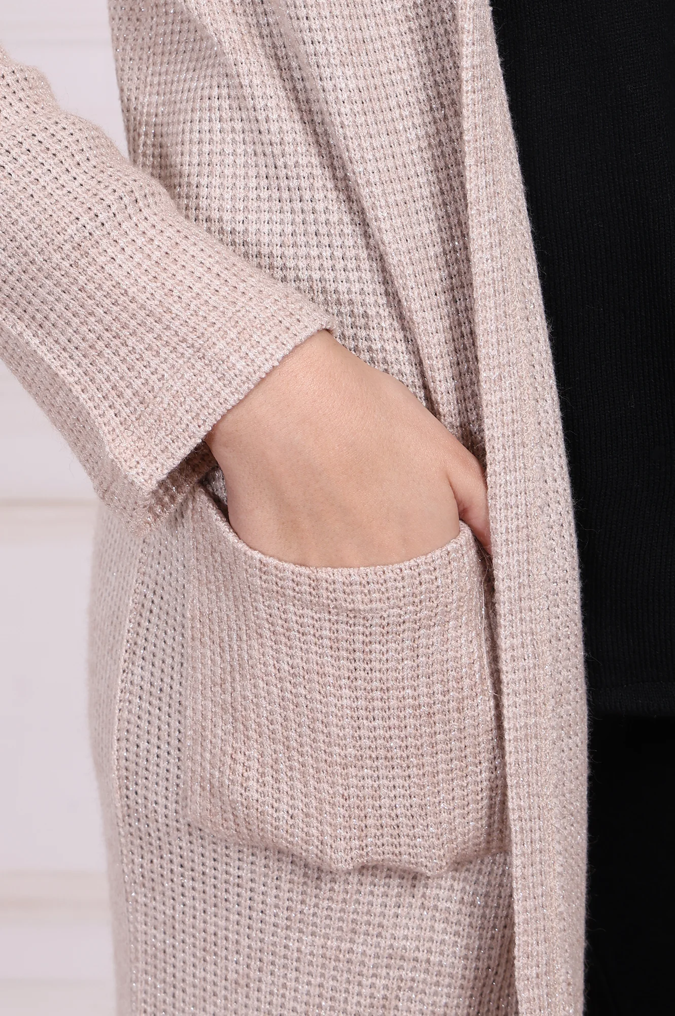 Beige Solid Rayon Winter Trench Jacket - Image 7