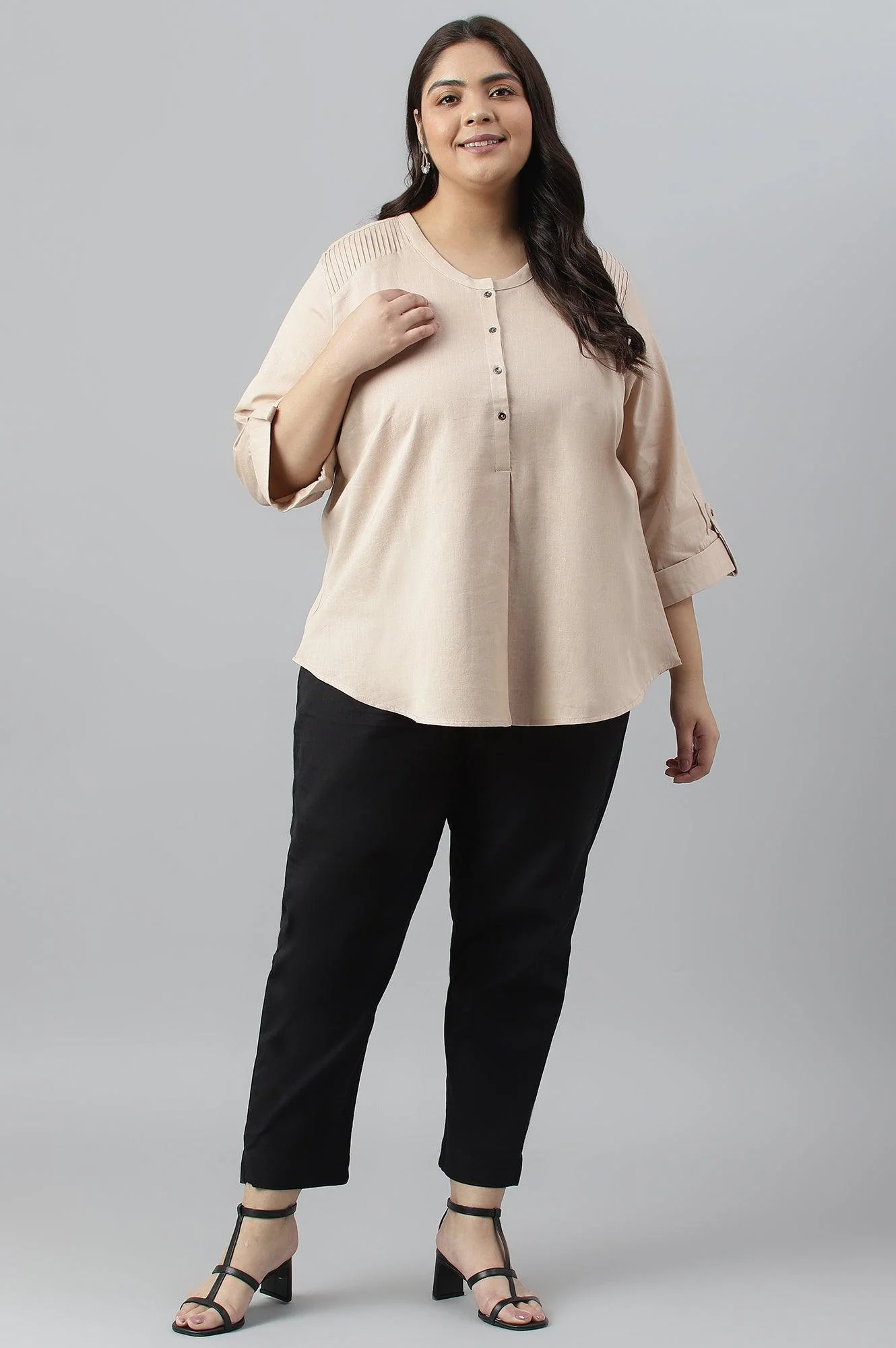 Biege Plus Size Western Top - Image 6