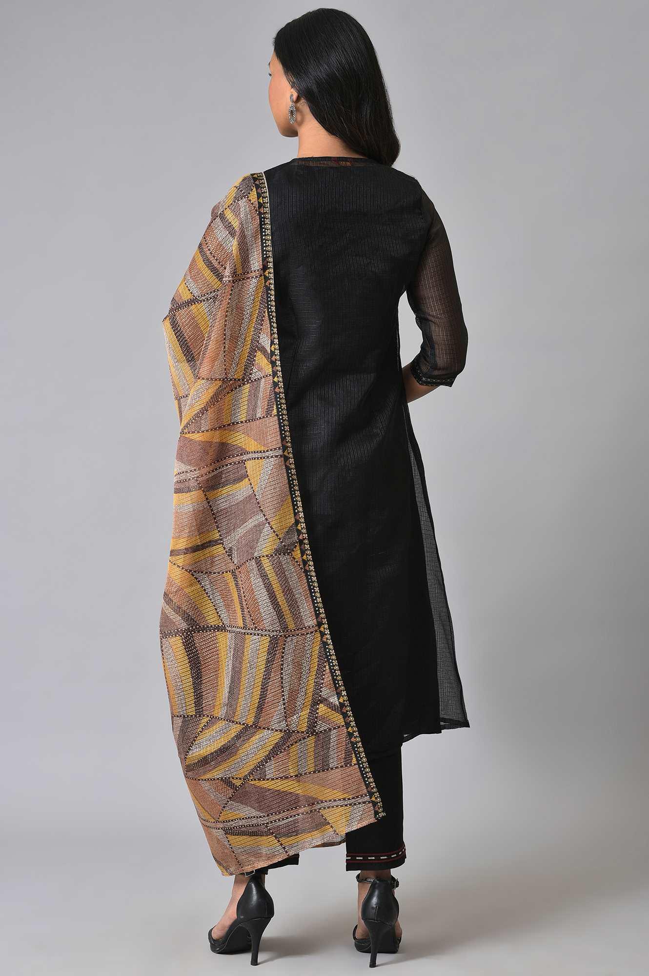 Black Kota Jacket And kurta Set - Image 2