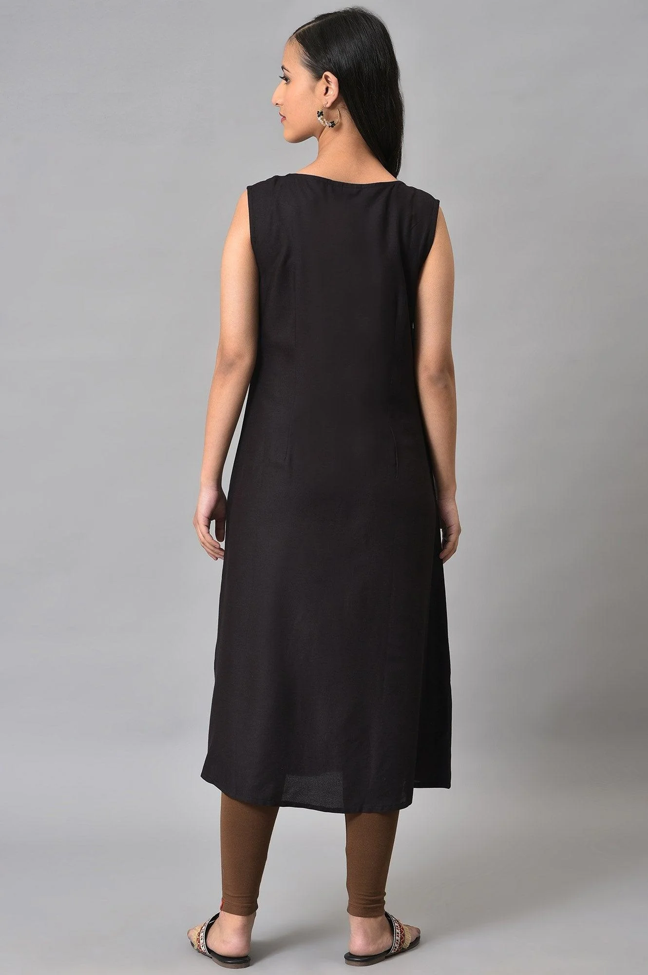 Black Kota Jacket With Solid Sleeveless kurta - Image 7