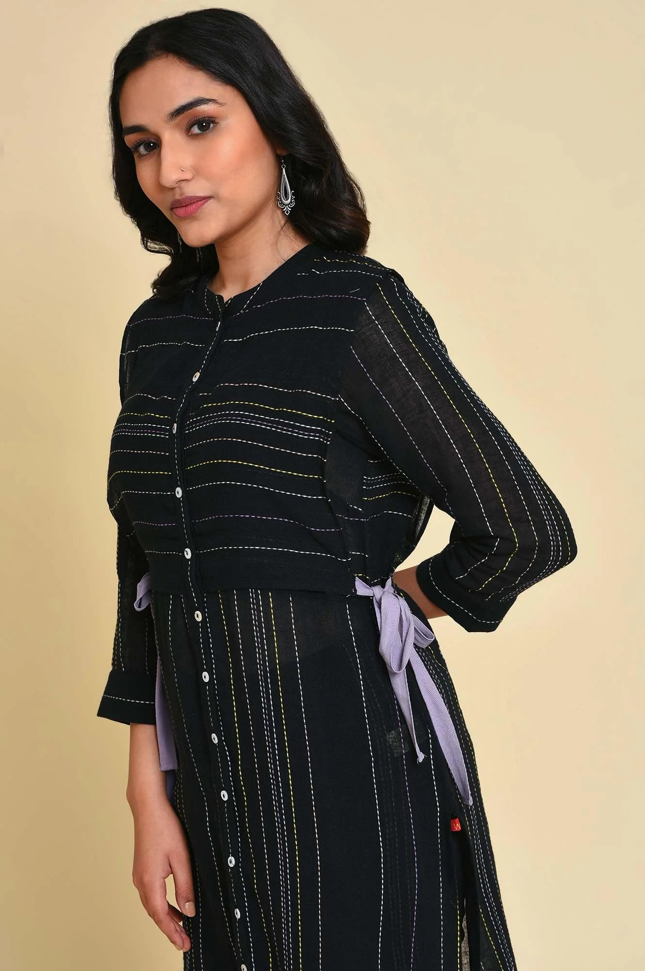 Black Mock Vest kurta Set - Image 6