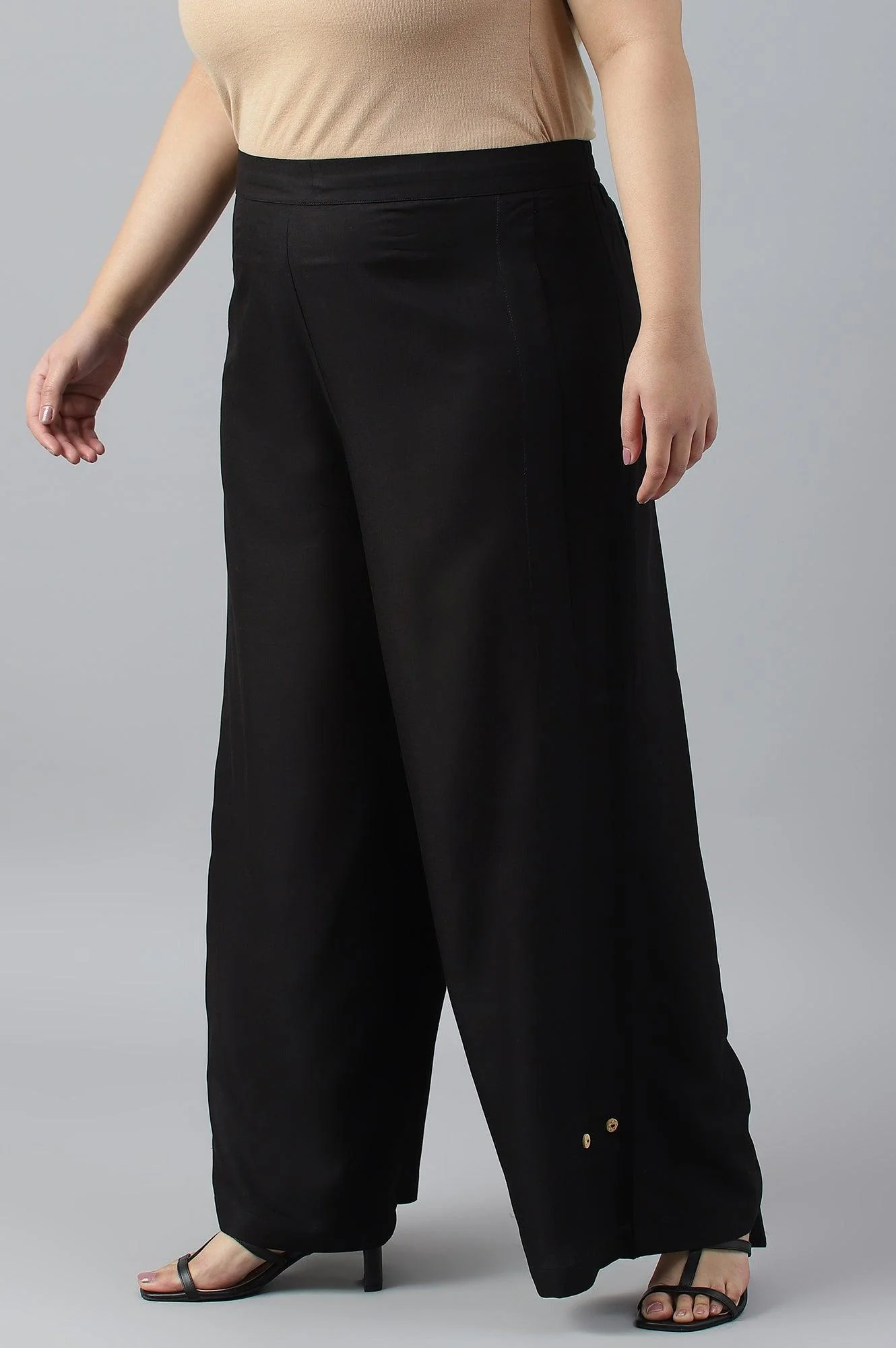 Black Plus Size Parallel Pants - Image 3