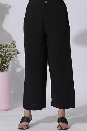 Black Short Sleeves Top And Trouser Co-Ord Set - Image 7