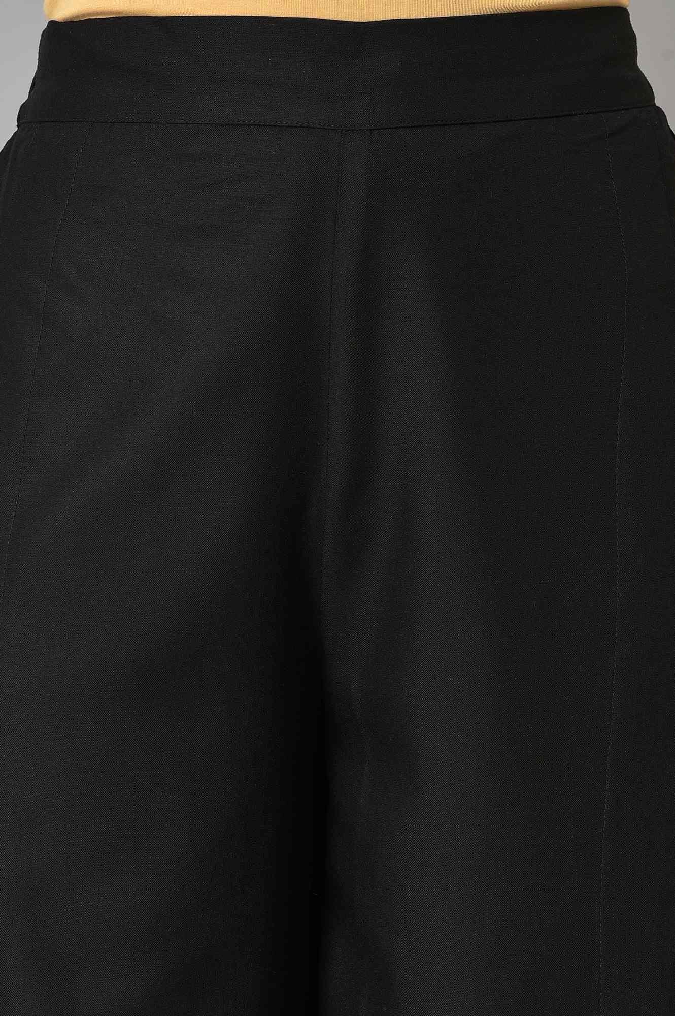 Black Side Pleated Parallel Pants - Image 6