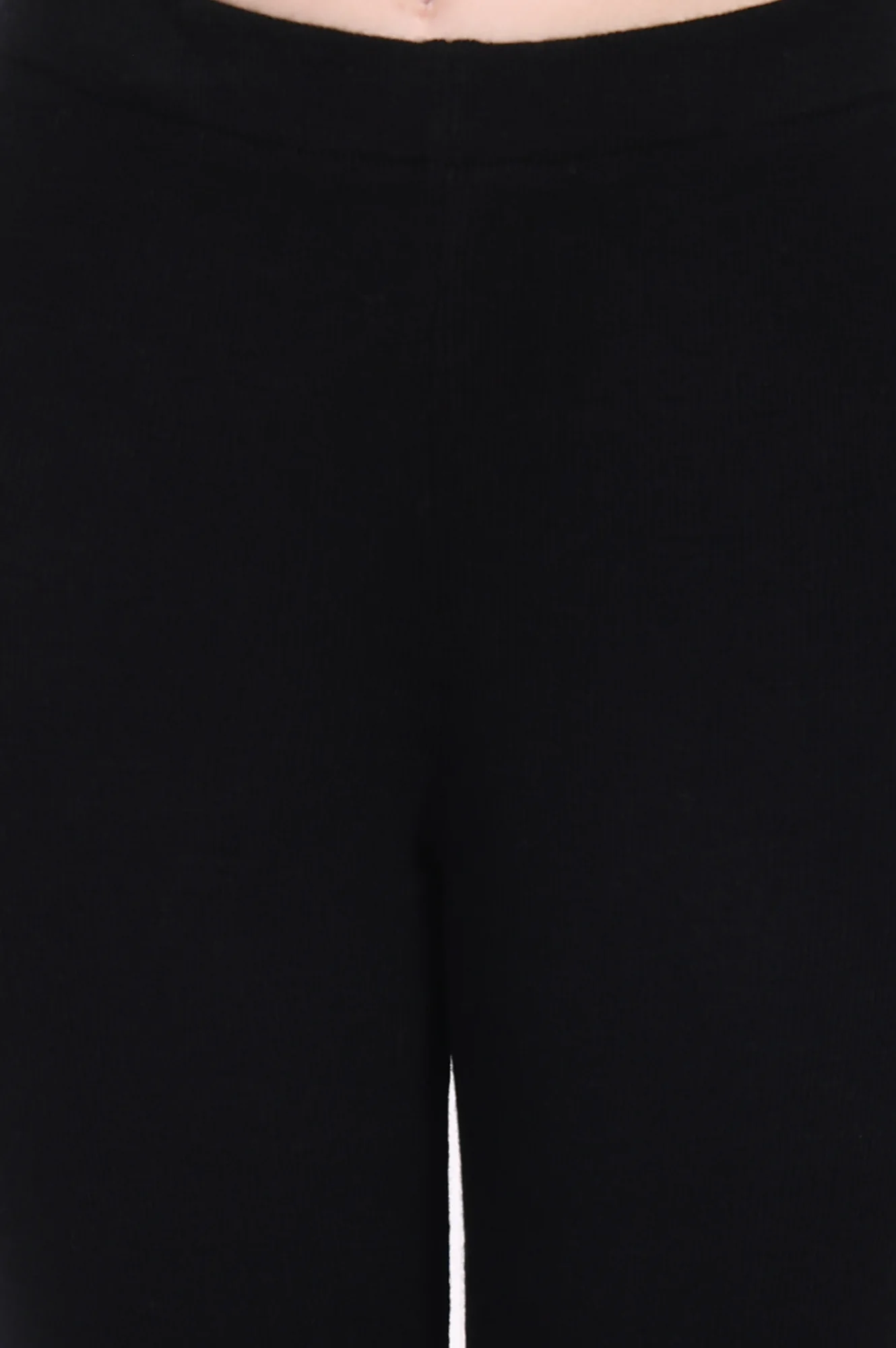 Black Solid Acrylic Winter Legging - Image 6