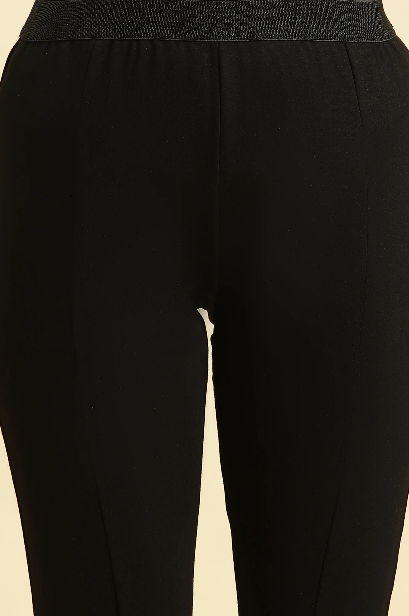 Black Solid Skinny Rayon Legging - Image 6