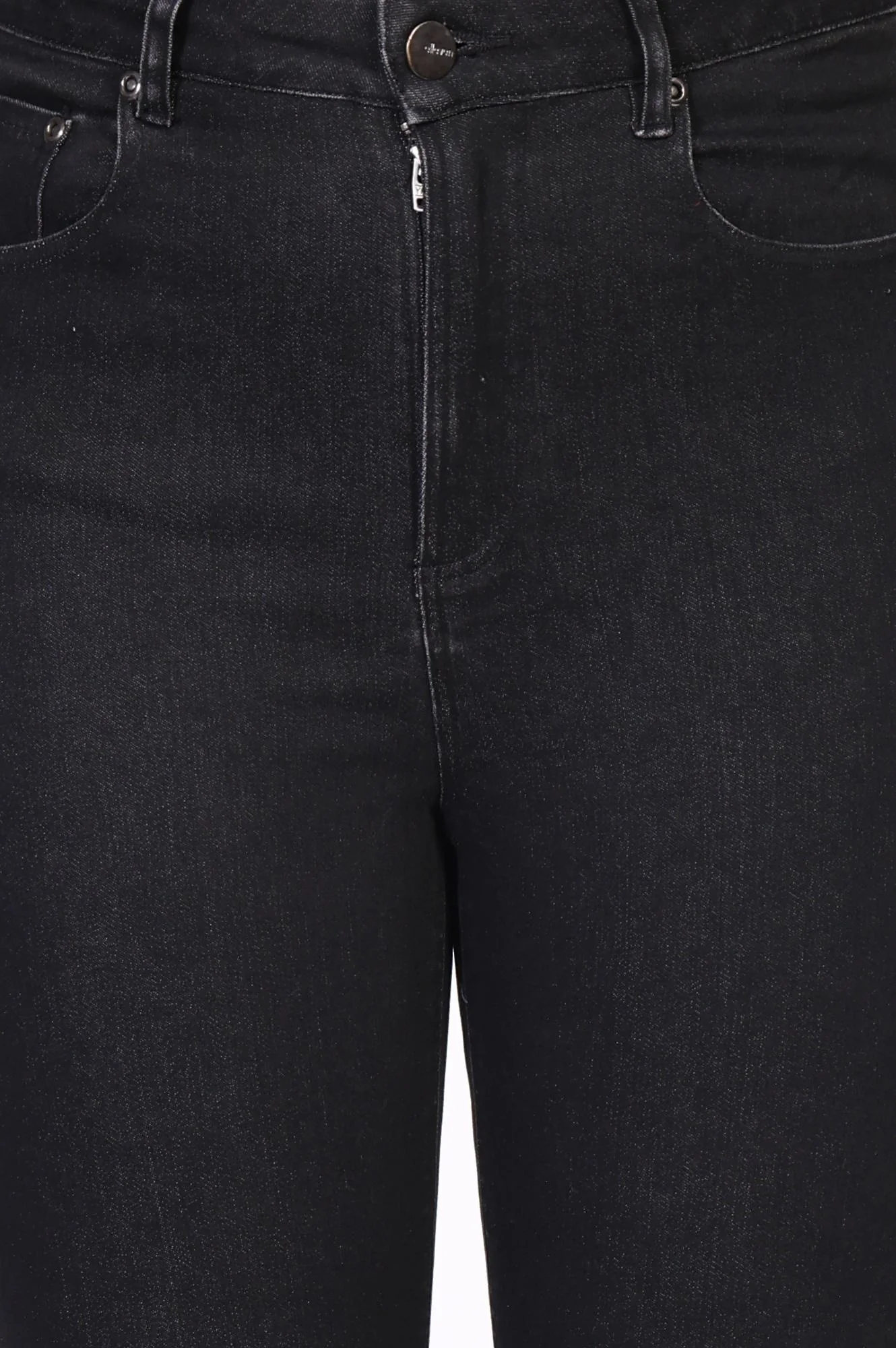 Black Solid Straight-Leg Denim Jeans with YKK Zipper - Image 6