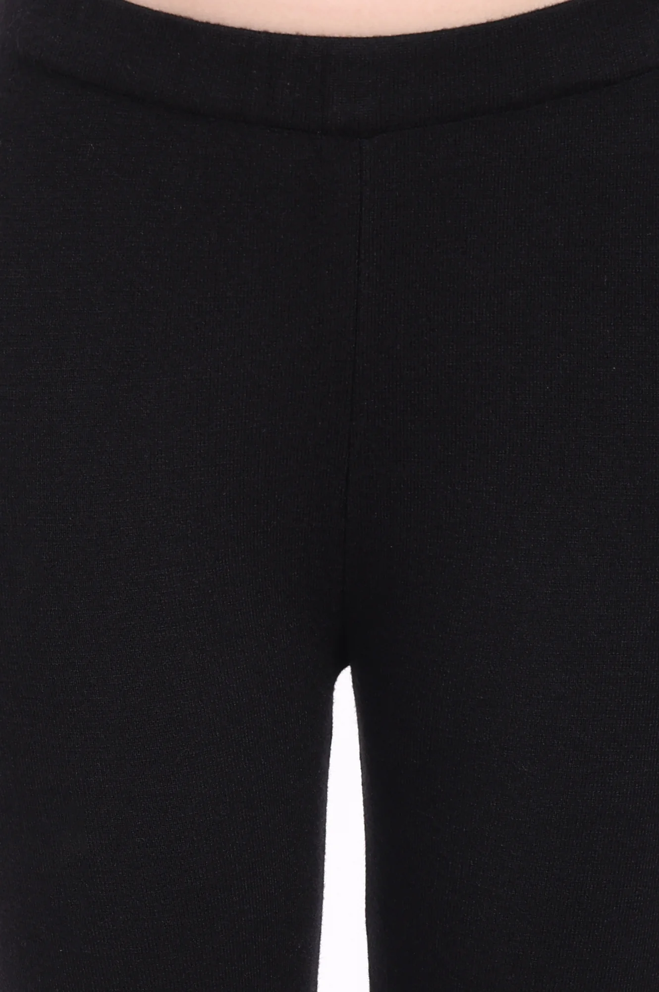Black Solid Straight Pant - Image 6