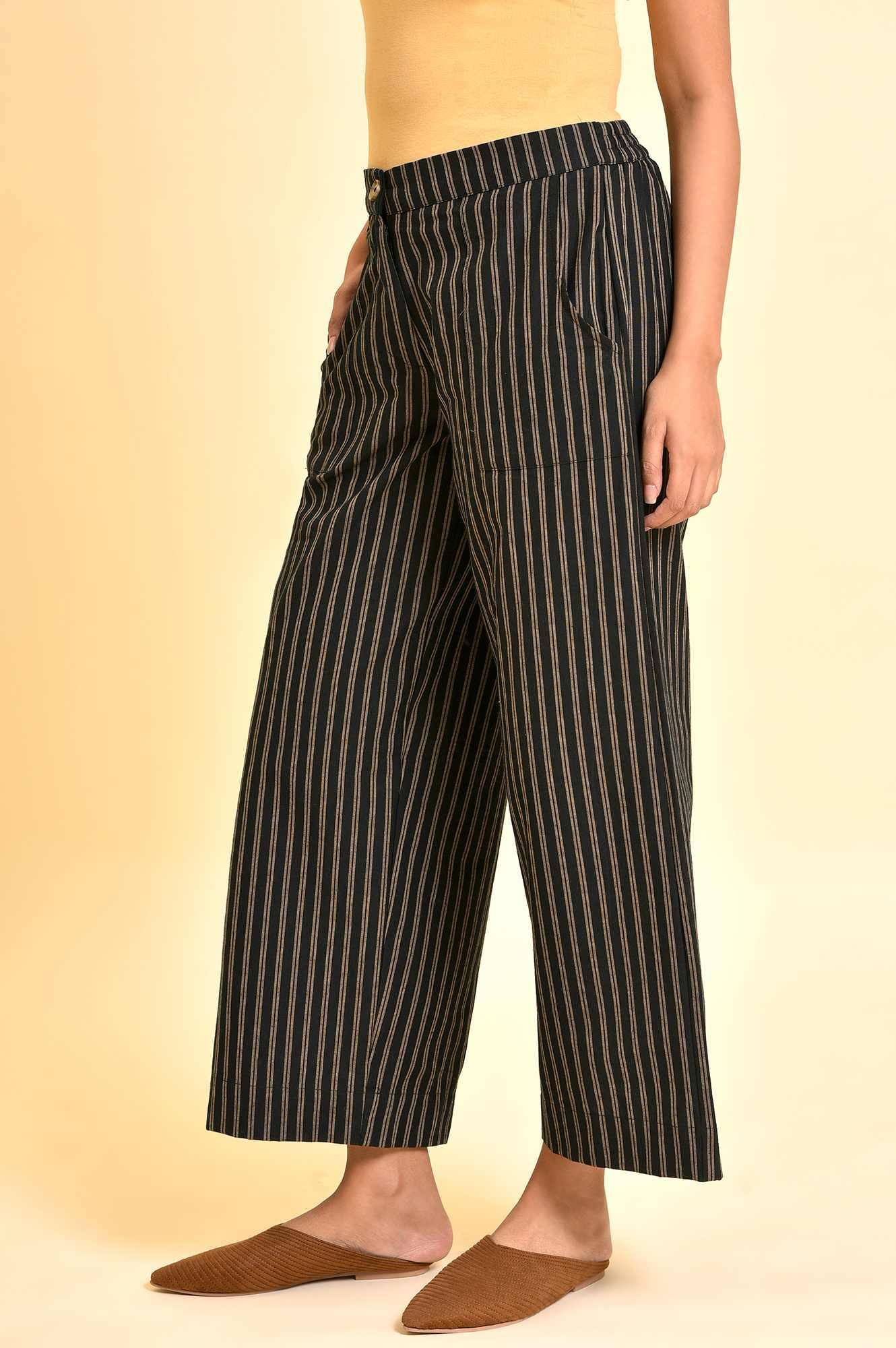 Black Striper Parallel Pants - Image 3