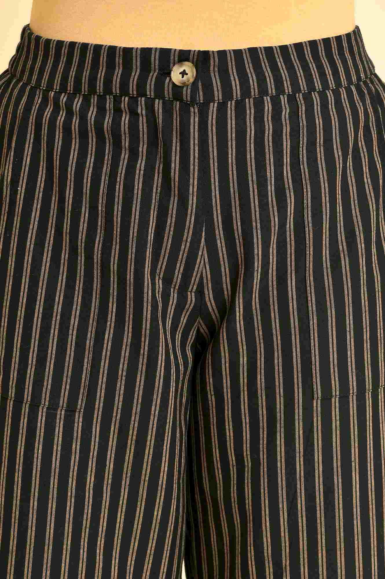 Black Striper Parallel Pants - Image 6
