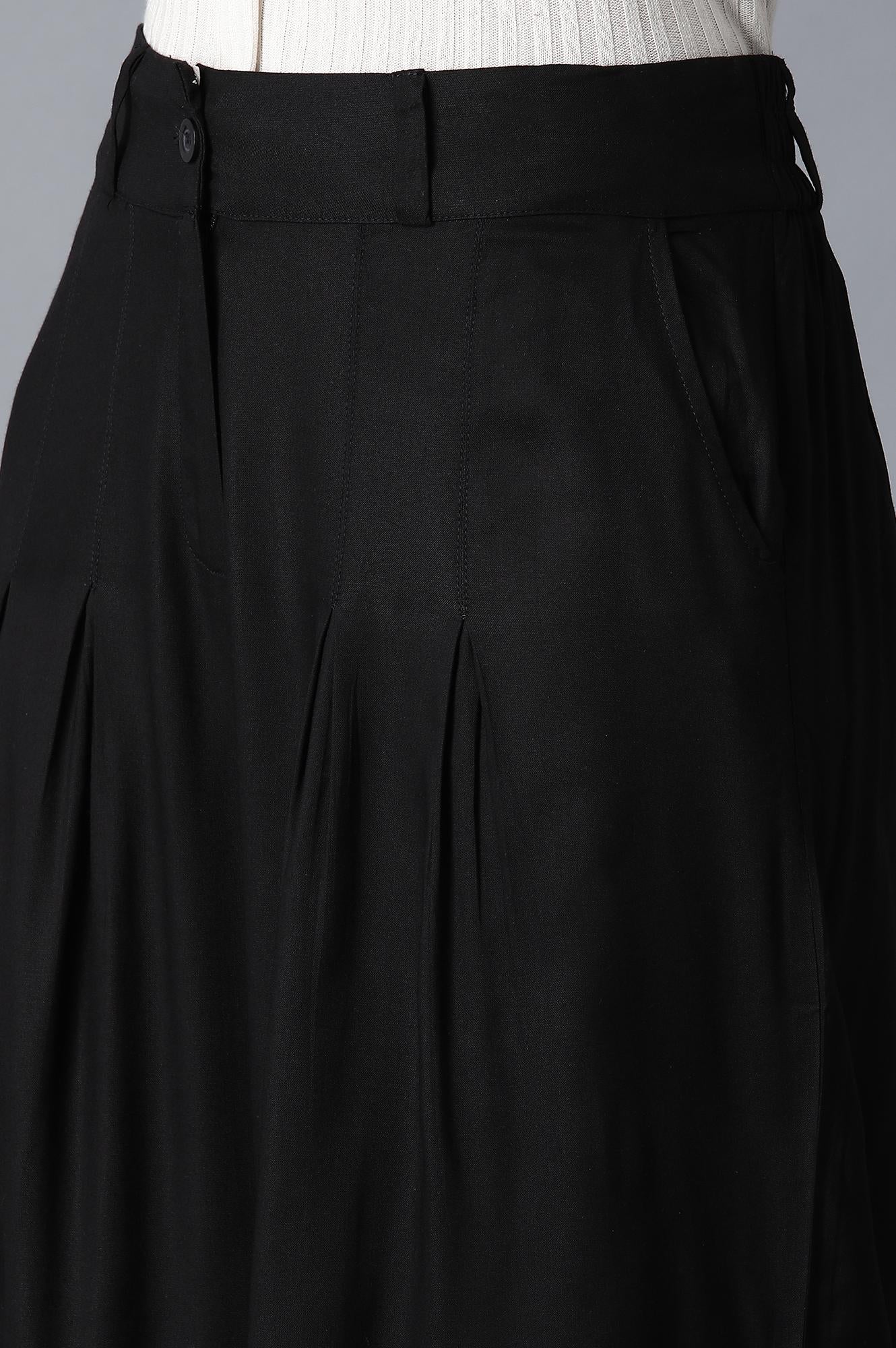 Black Tailored Volume Pants - Image 7