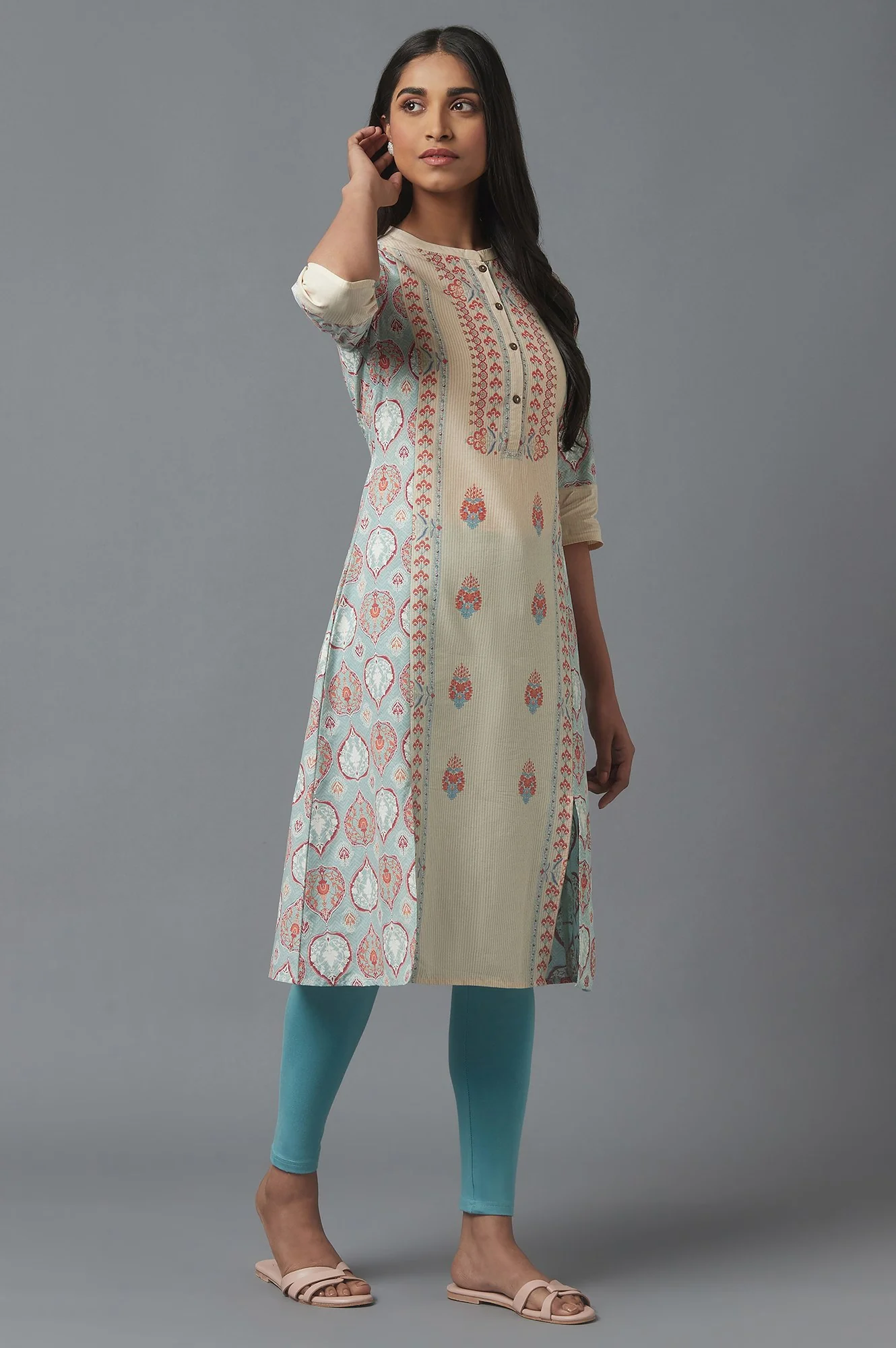 Blue Ankle Length Tights - Image 5