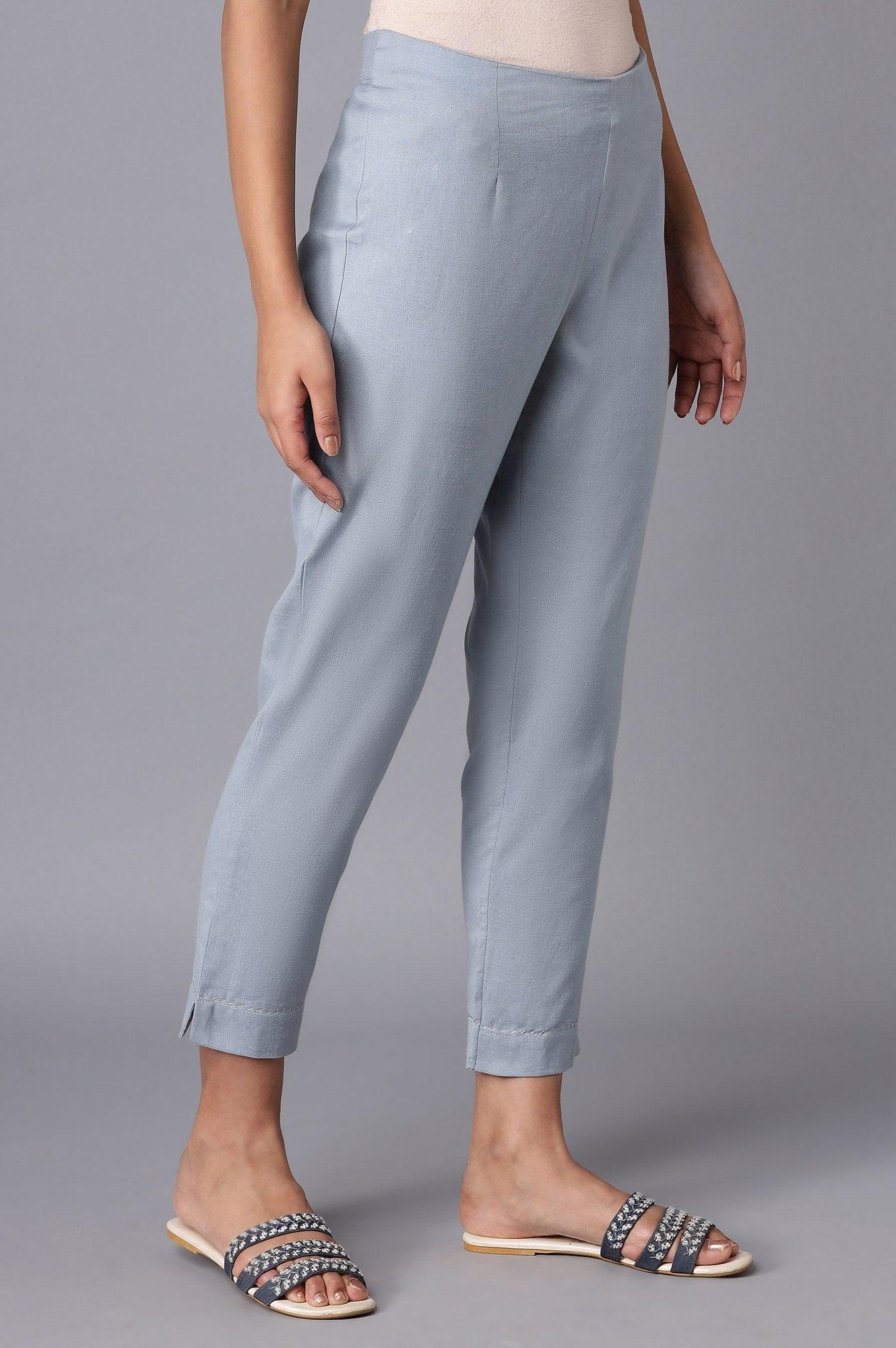 Blue Chambray Slim Pants - Image 4