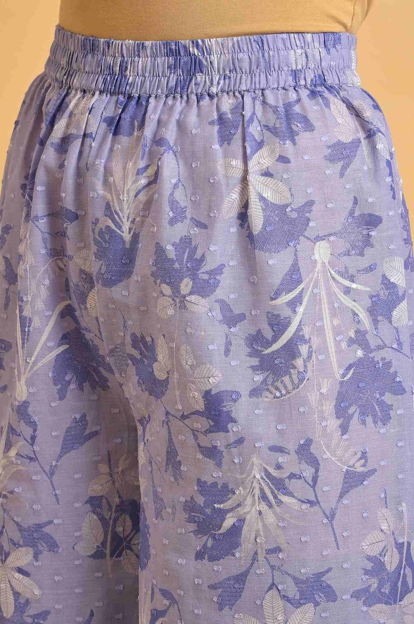 Blue Floral Printed Women Co-Ord Set - Image 7