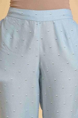 Blue Plus Size Slim Pants - Image 6
