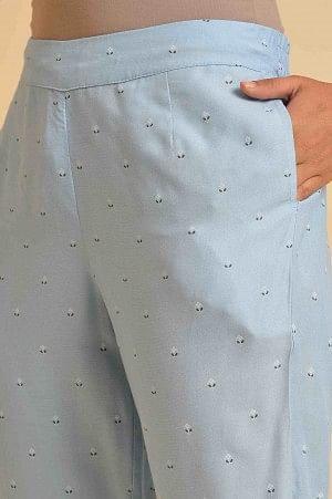 Blue Plus Size Slim Pants - Image 7