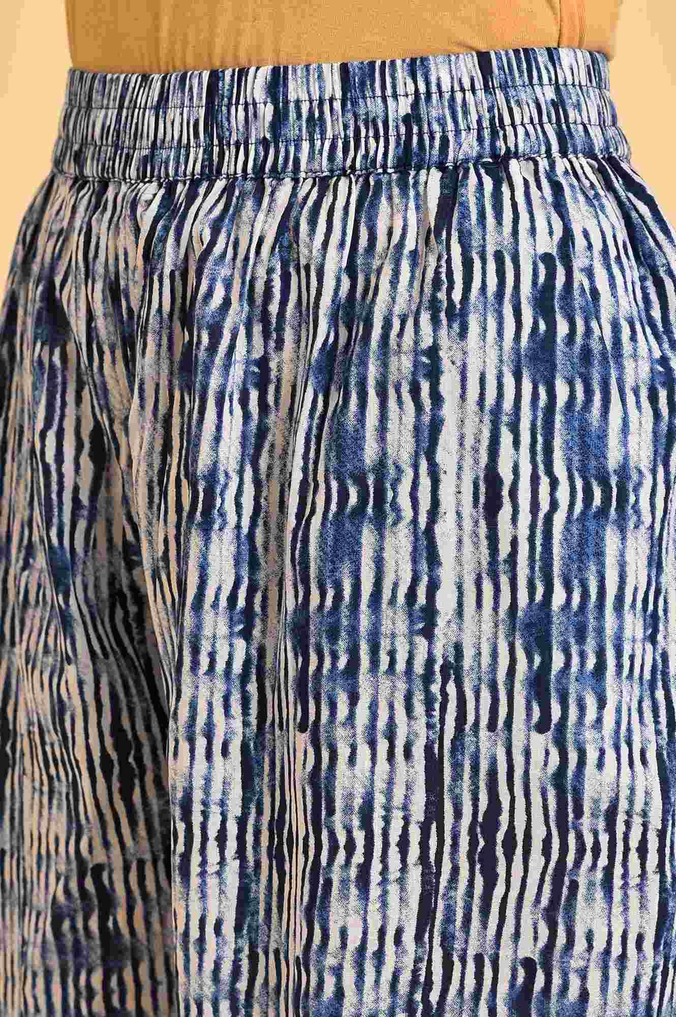 Blue Printed Contemporary Co-Ord Set - Image 7