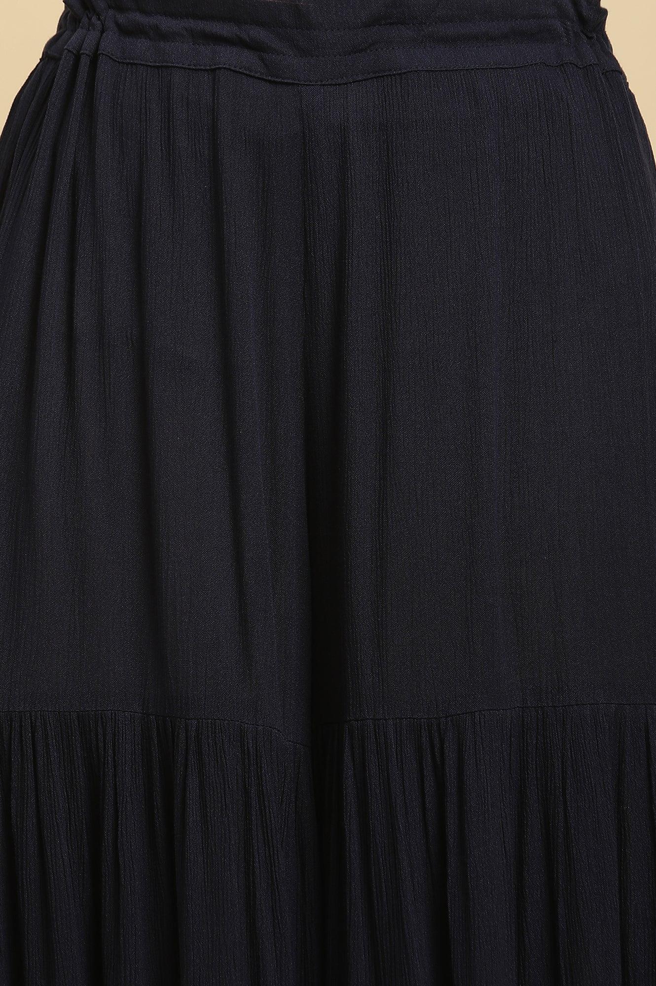 Blue Tiered Solid Sharara - Image 6