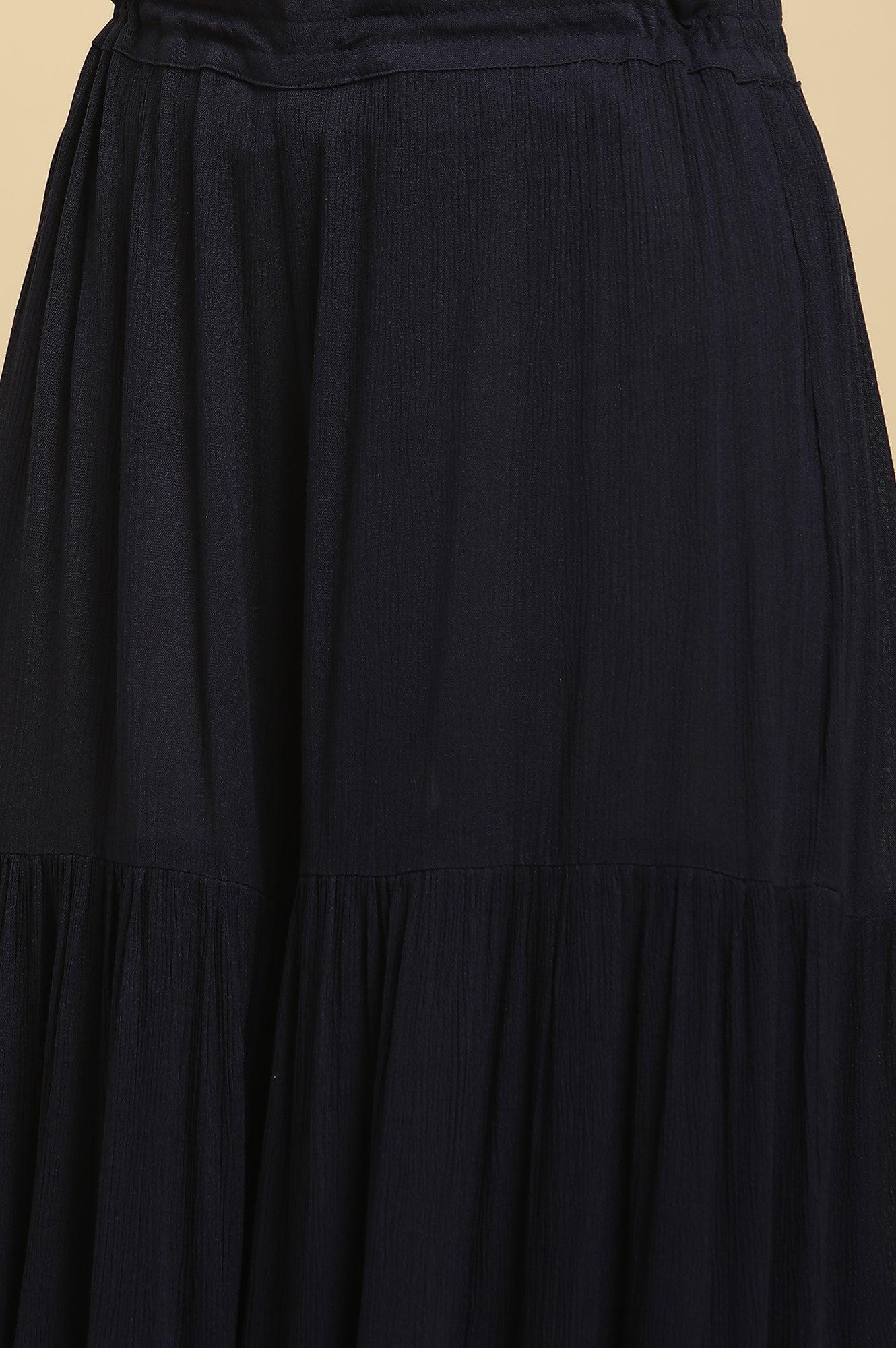 Blue Tiered Solid Sharara - Image 7