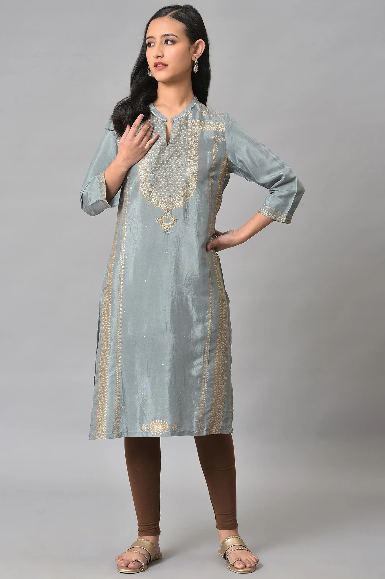 Brown Cotton Jersey Tights - Image 5