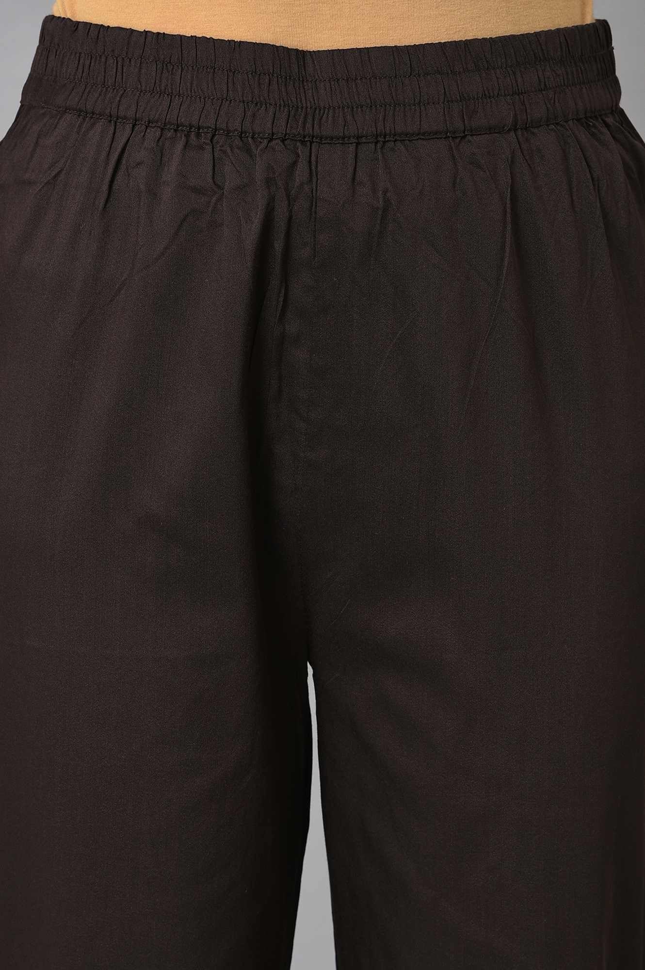 Brown Printed Kafta And Pants Set - Image 6