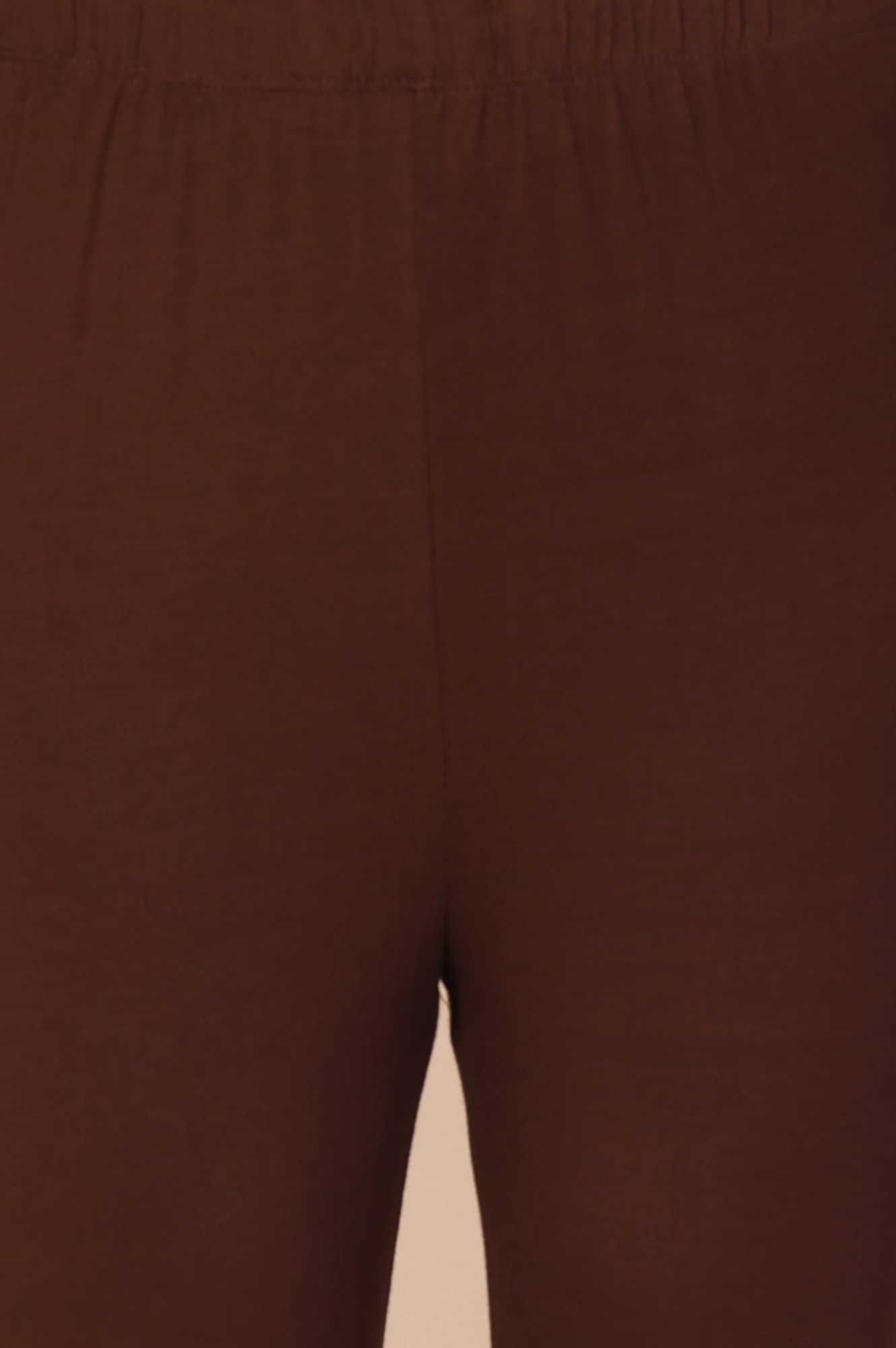 Brown Solid Skinny Fit Cotton Tight - Image 6
