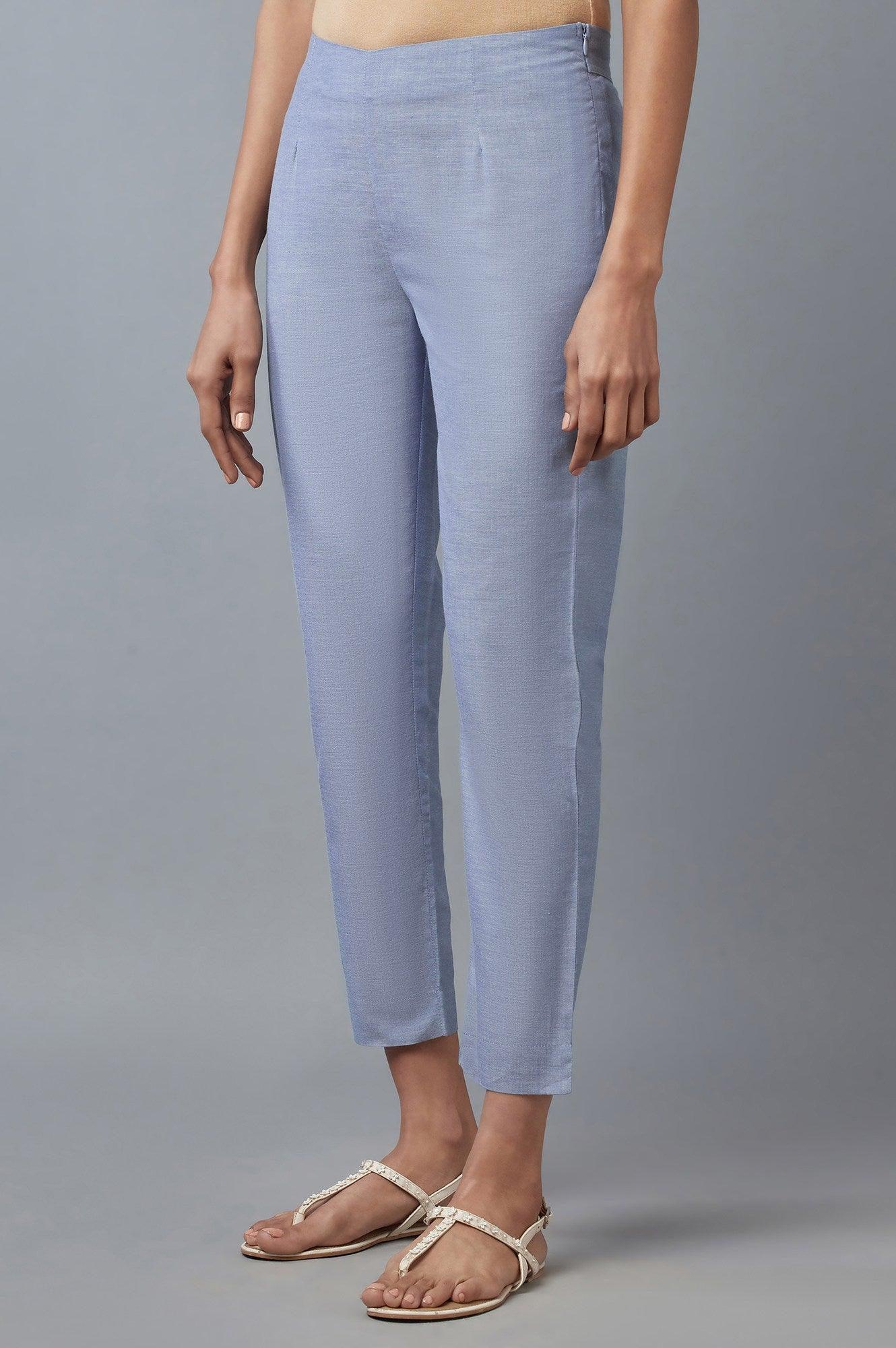 Chambray Blue Slim Pants - Image 3