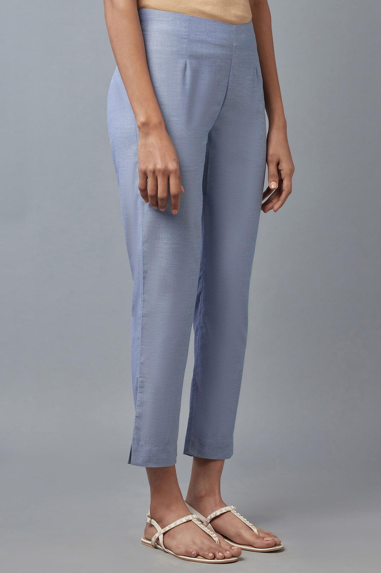Chambray Blue Slim Pants - Image 4