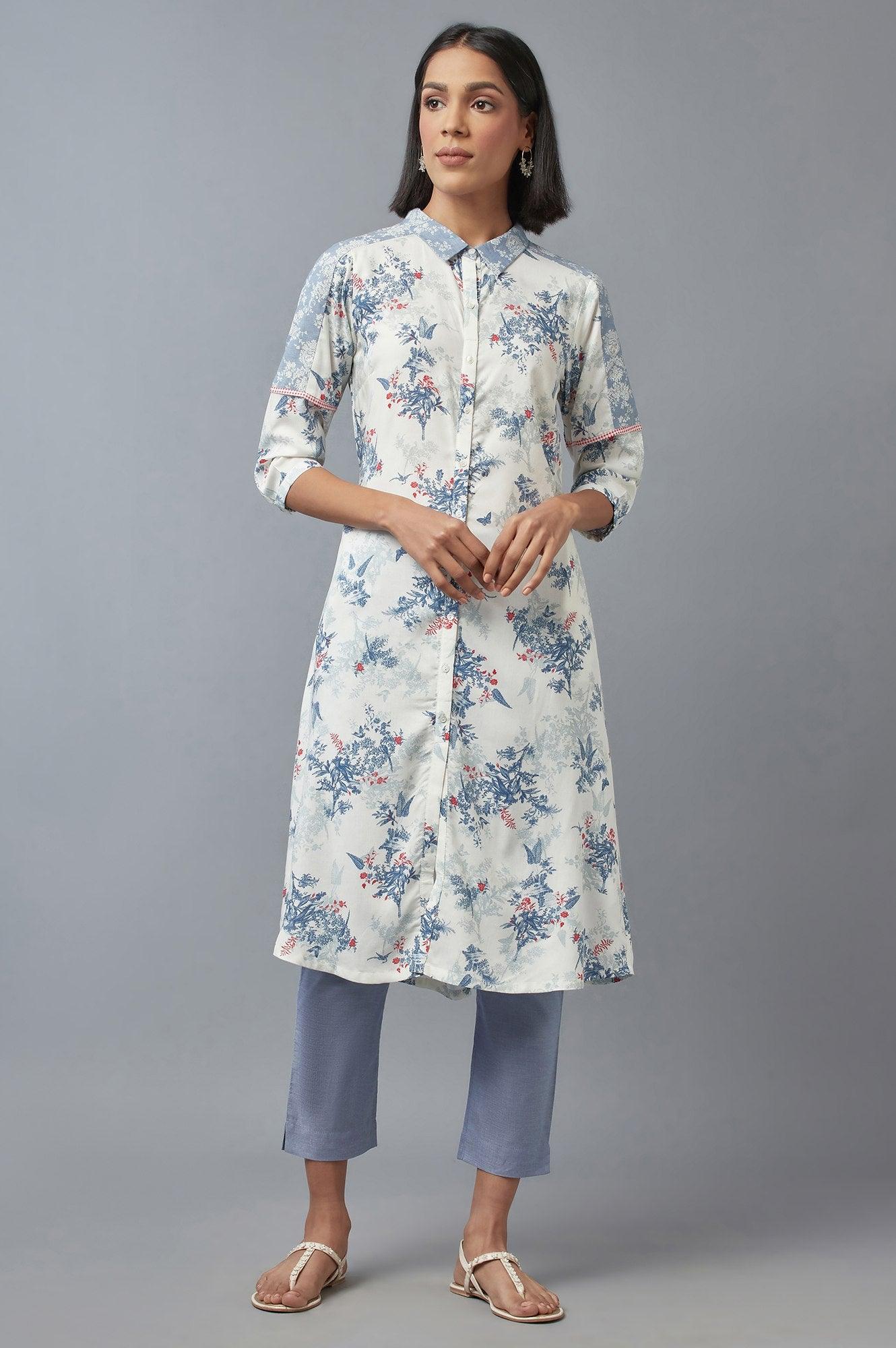 Chambray Blue Slim Pants - Image 5