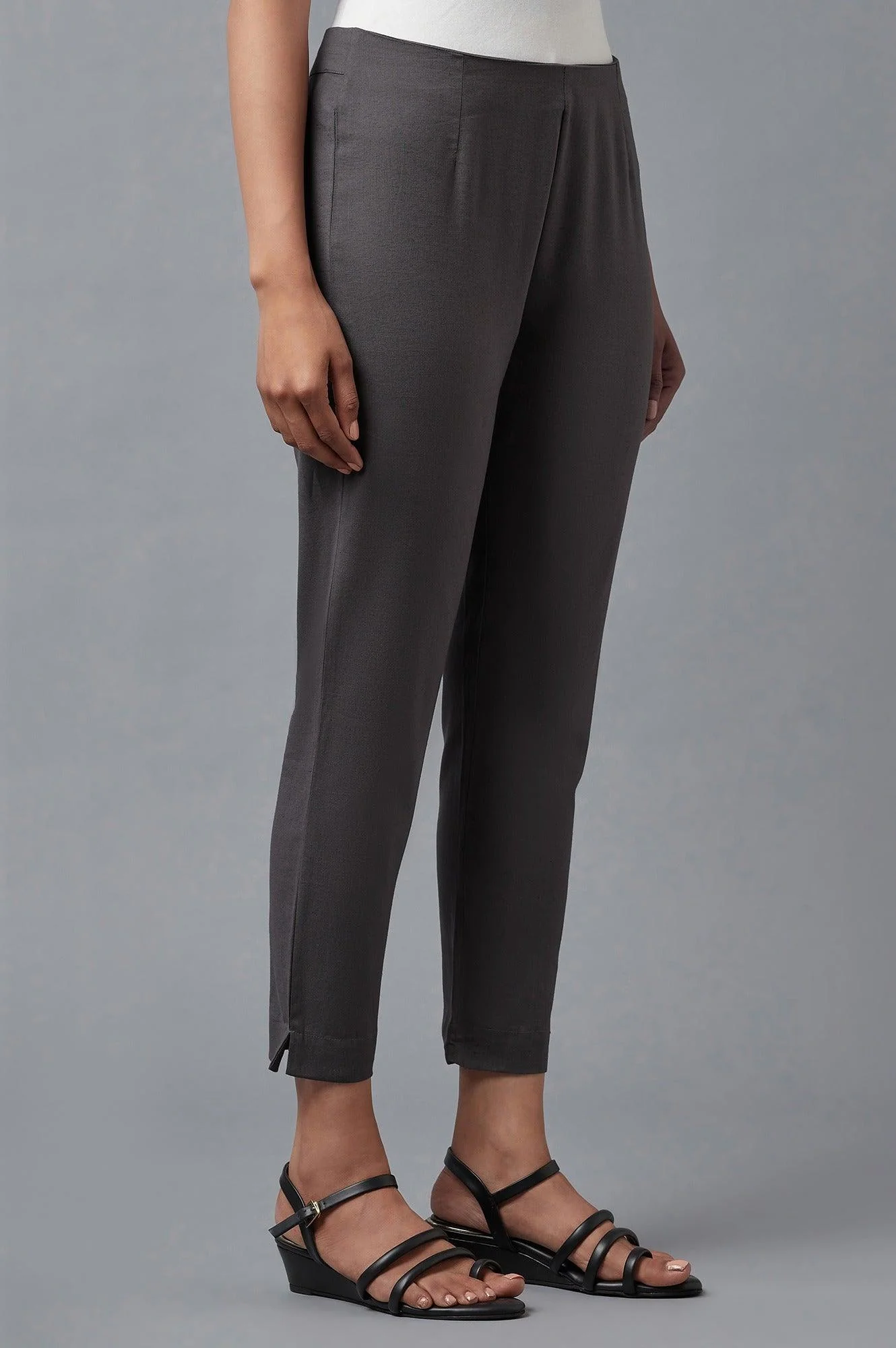 Charcoal Grey Slim Pants - Image 4