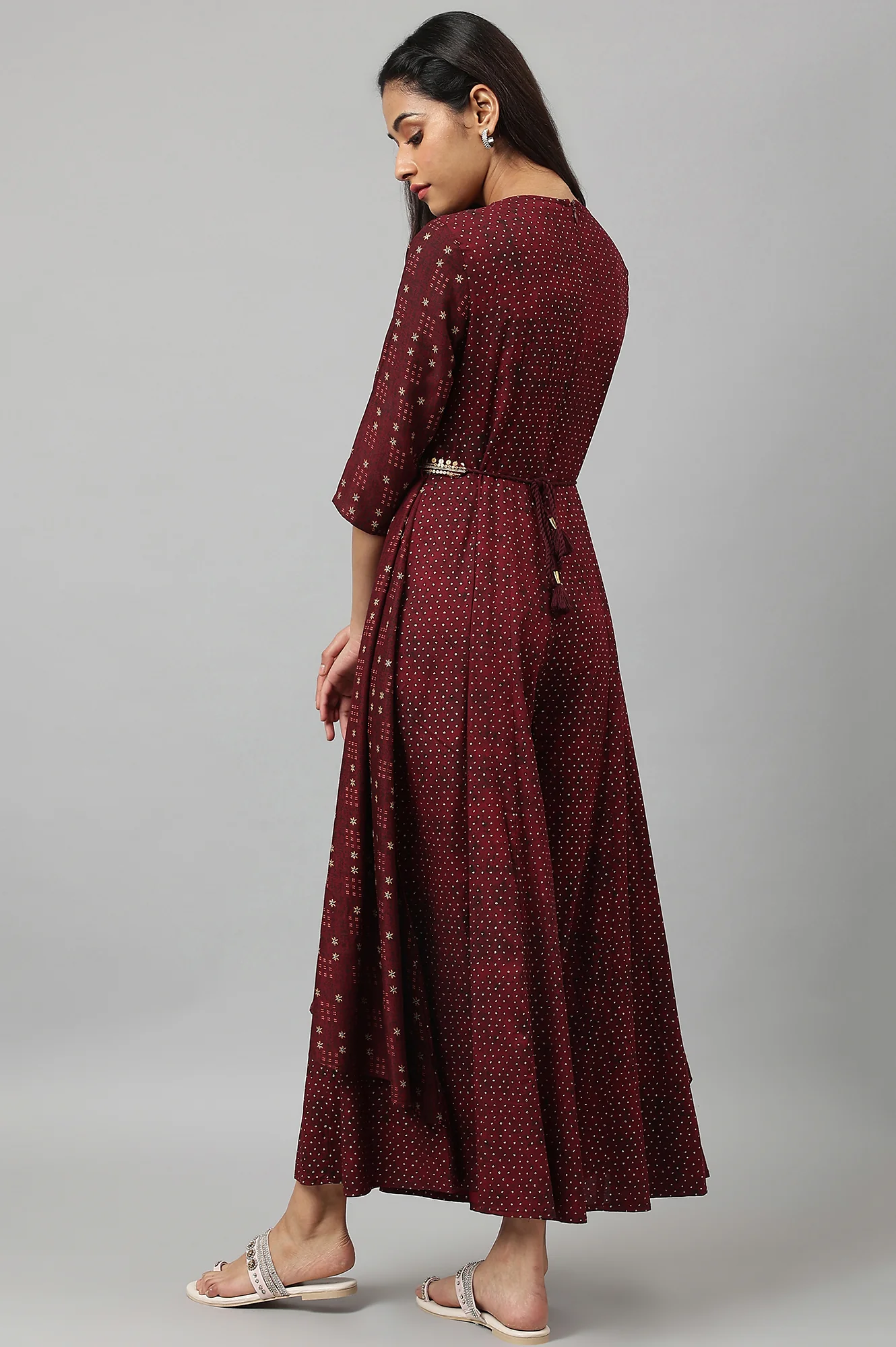 Chocolate Brown Kimono Jumpsuit - Image 4