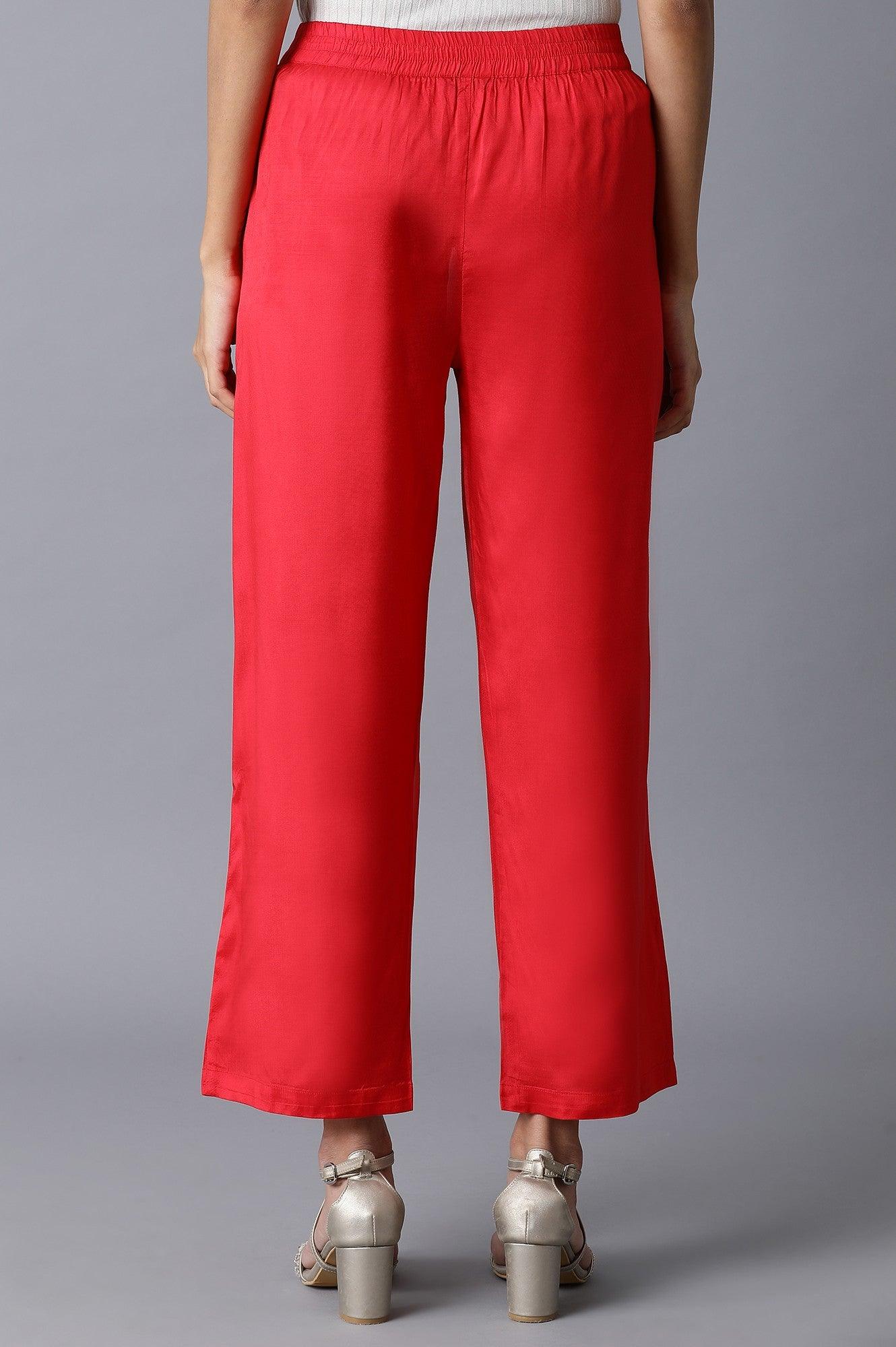 Coral Red Parallel Pants - Image 2