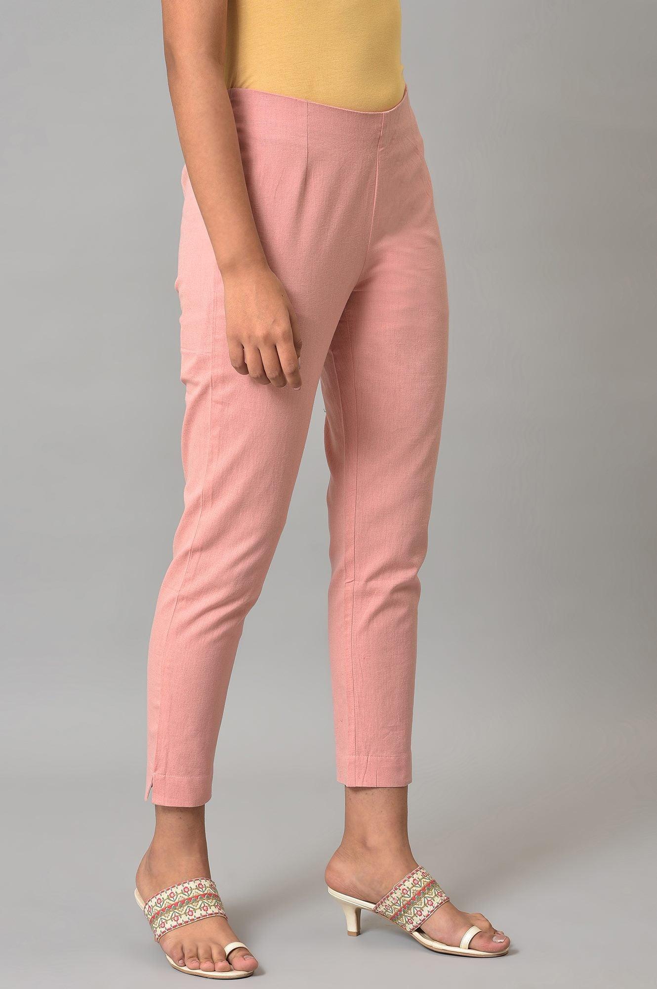 Coral Solid Slim Pants - Image 4
