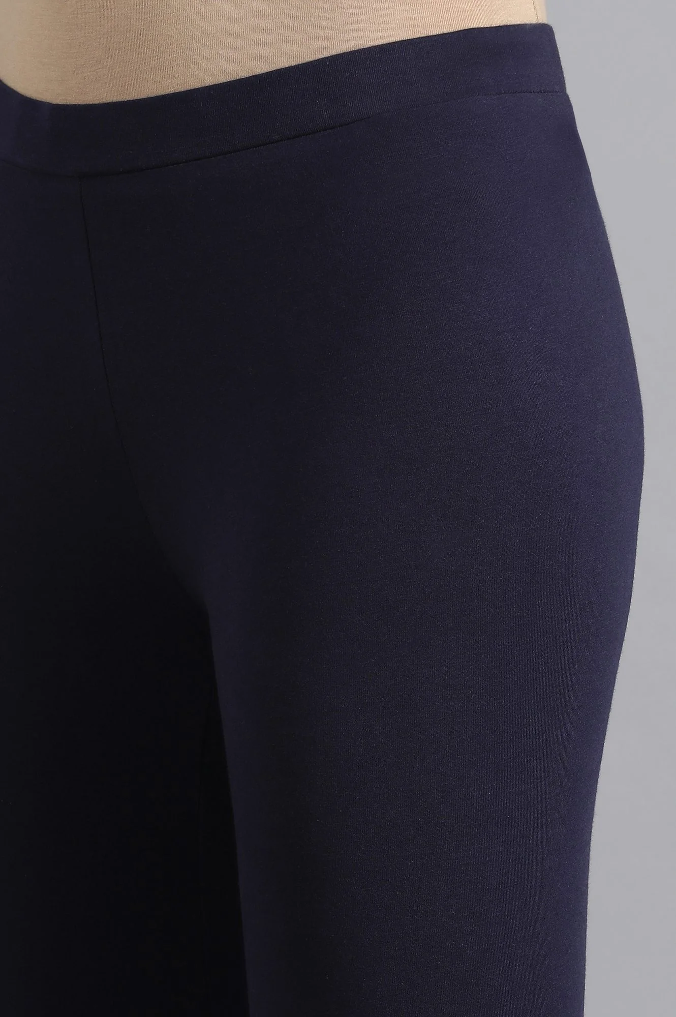 Dark Blue Cotton Jersey Lycra Tights - Image 6