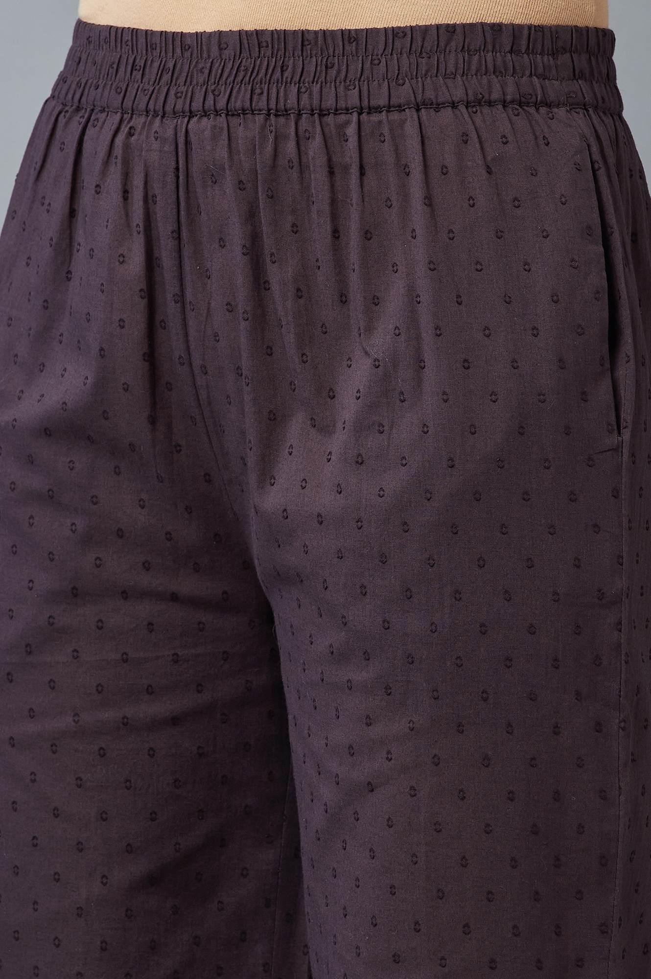 Dark Brown Fully Elastication Parallel Pants - Image 6