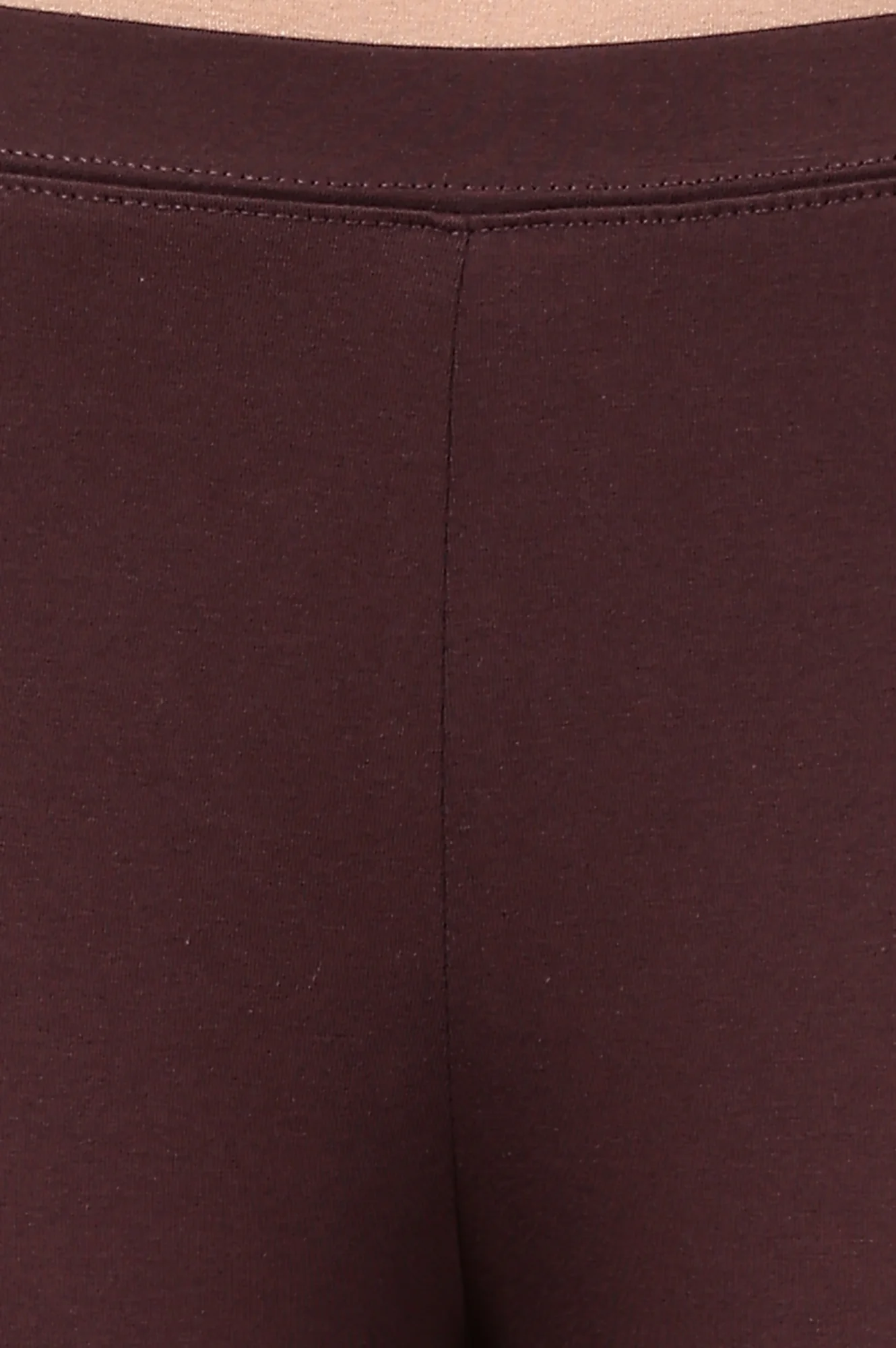 Dark Brown Knitted Cotton Lycra Tights - Image 5