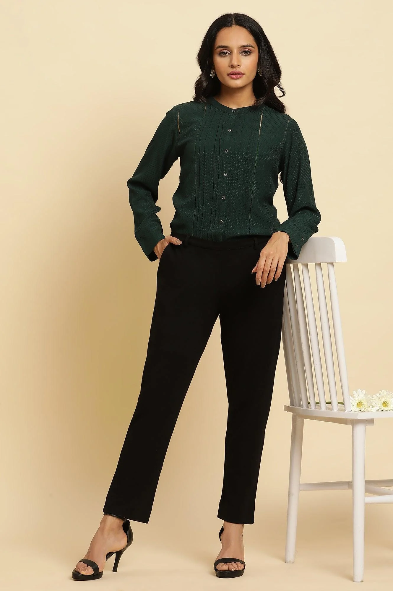 Dark Green Button Down Shirt - Image 5