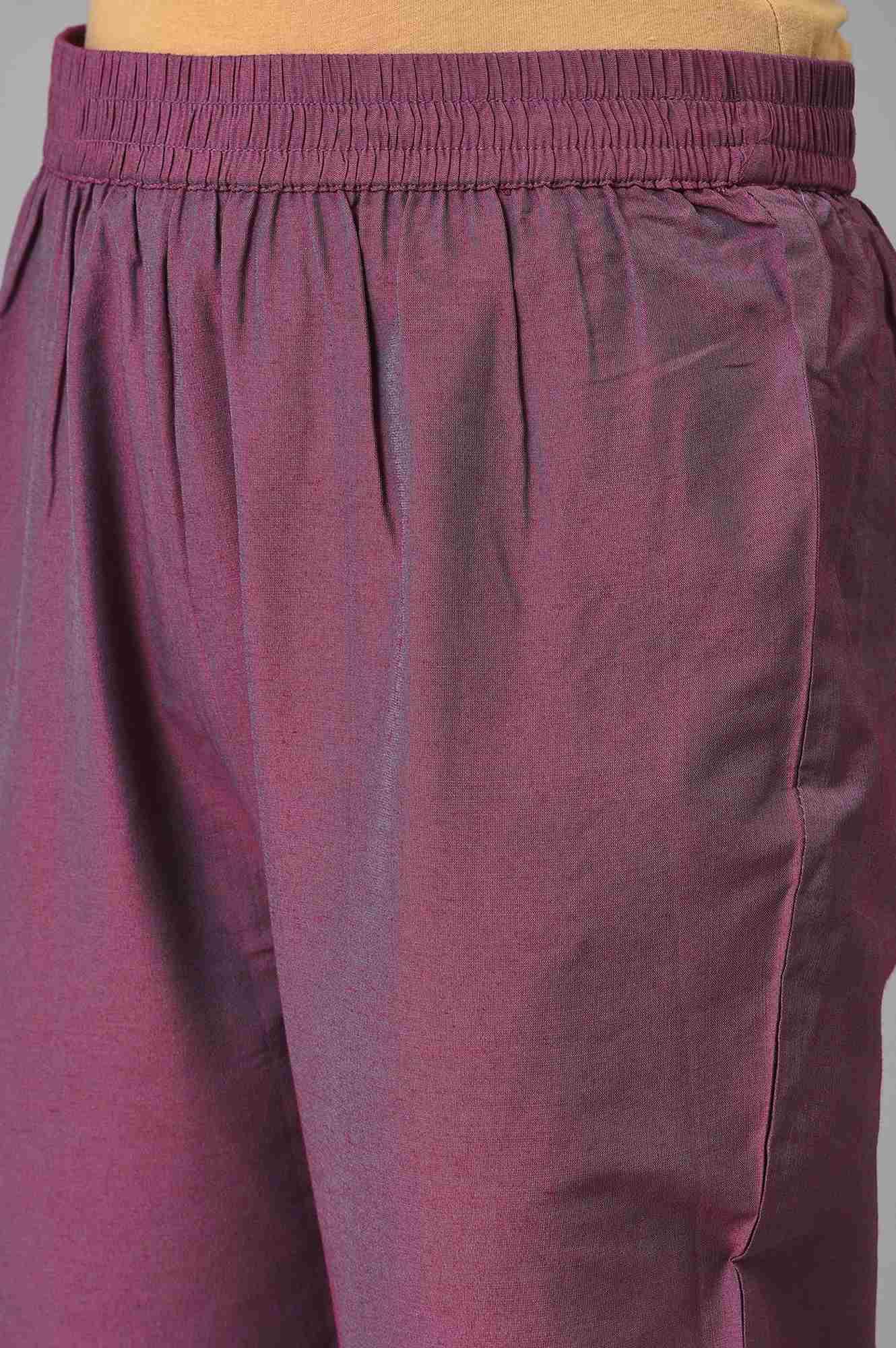 Dark Purple Ombre A-Line kurta Set - Image 7
