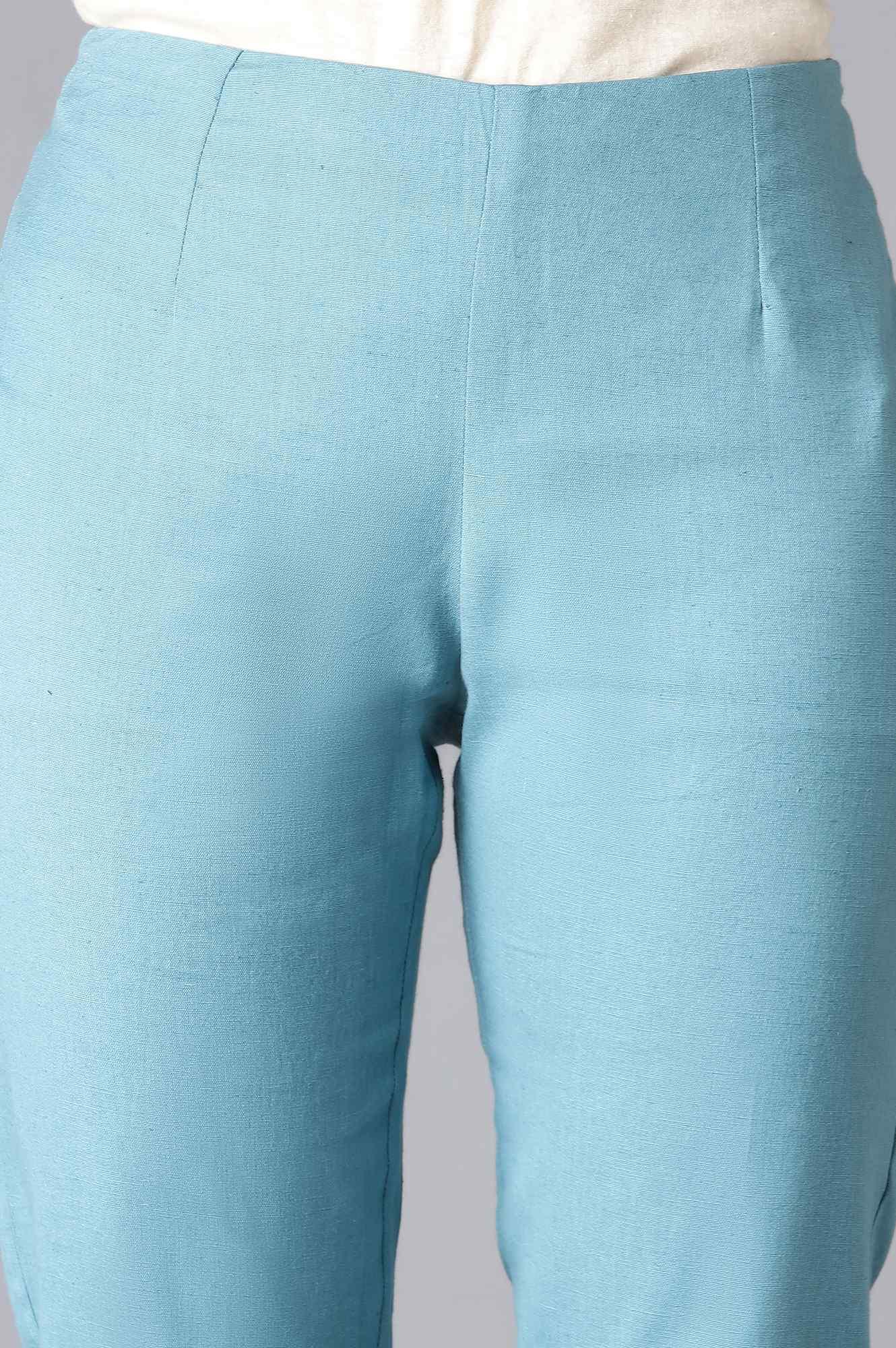 Darkteal Solid Slim Pants - Image 6