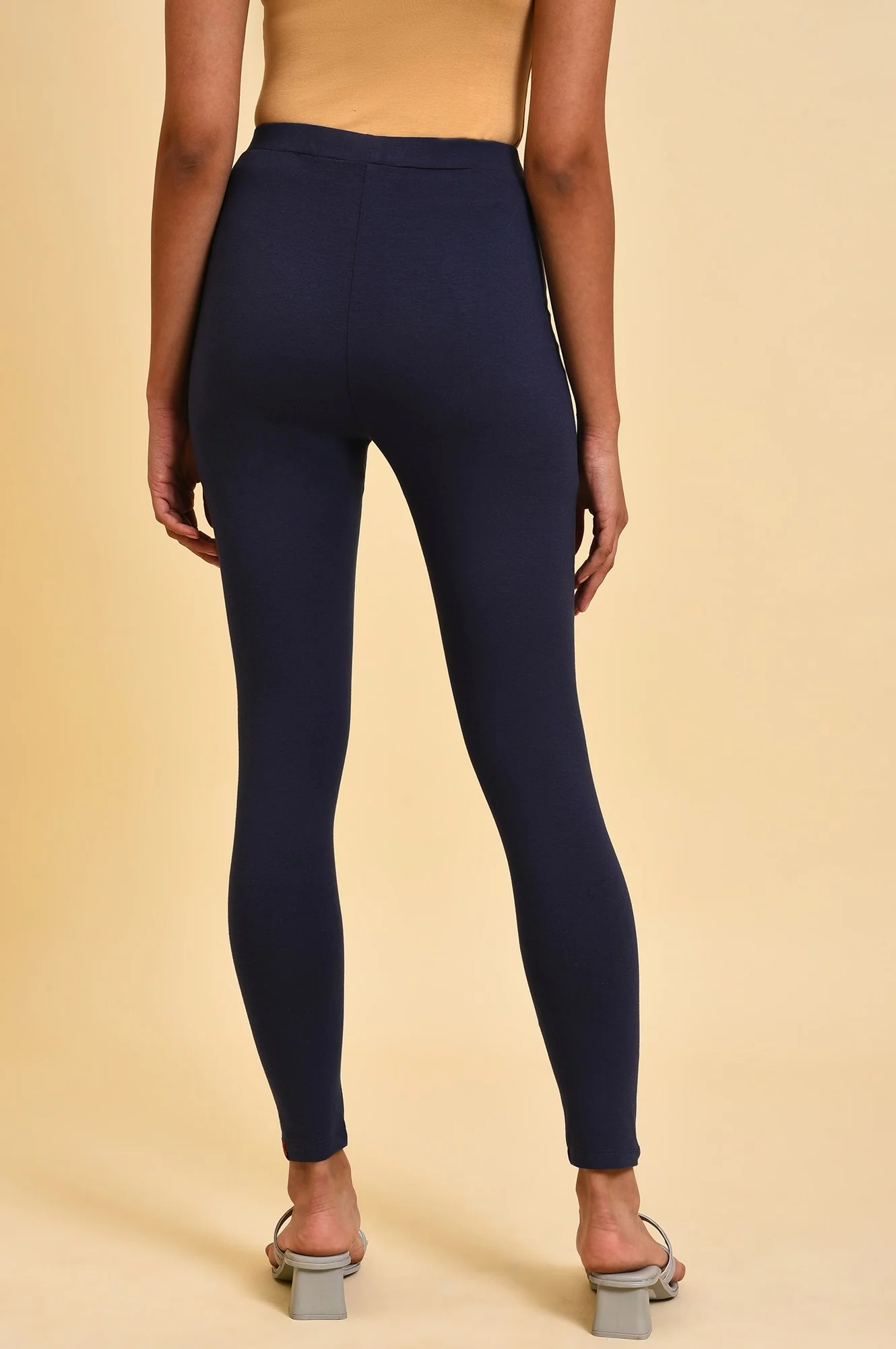 Denim Blue Knitted Tights - Image 2