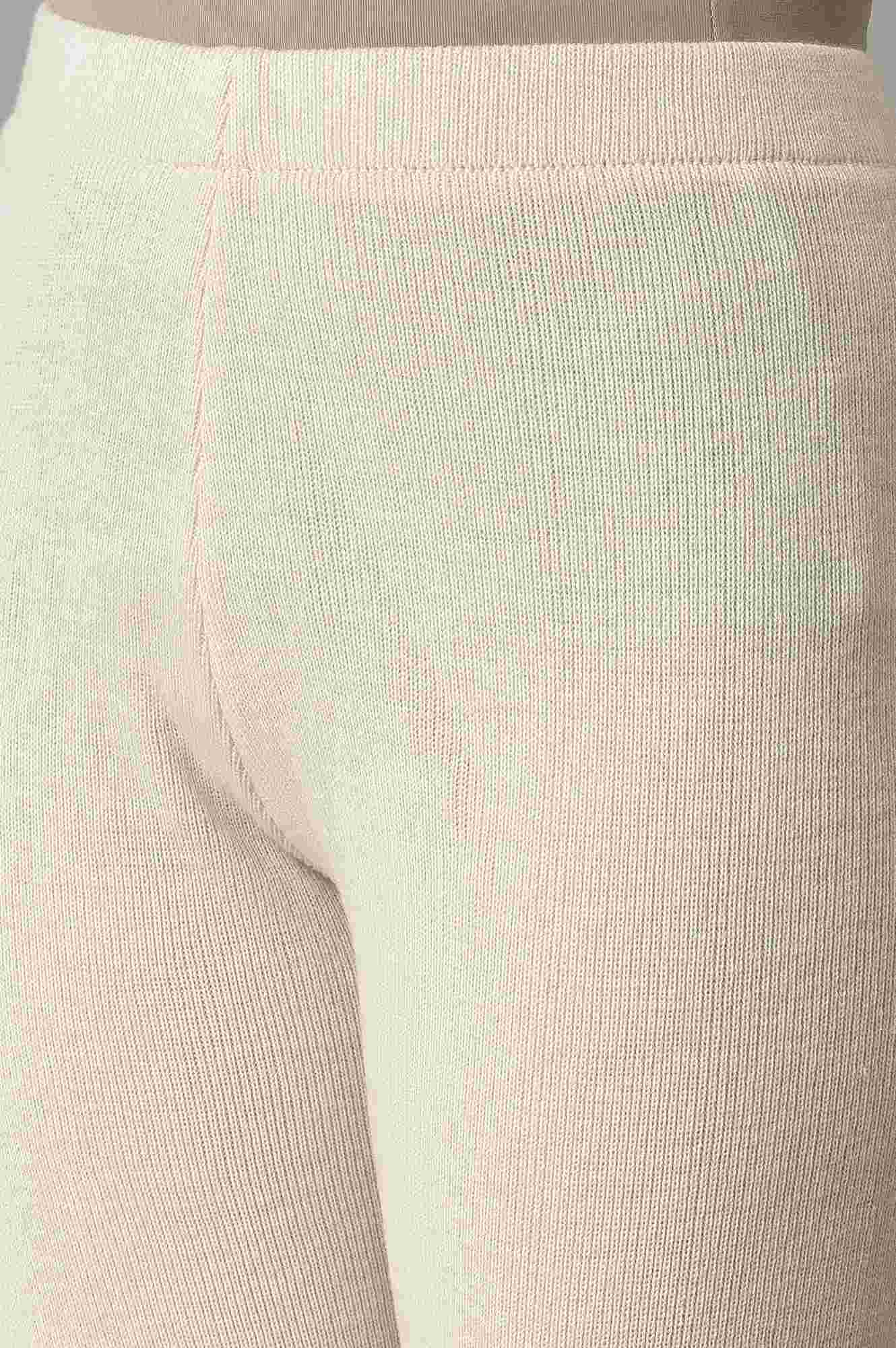 Ecru Acrylic Winter Leggings - Image 7