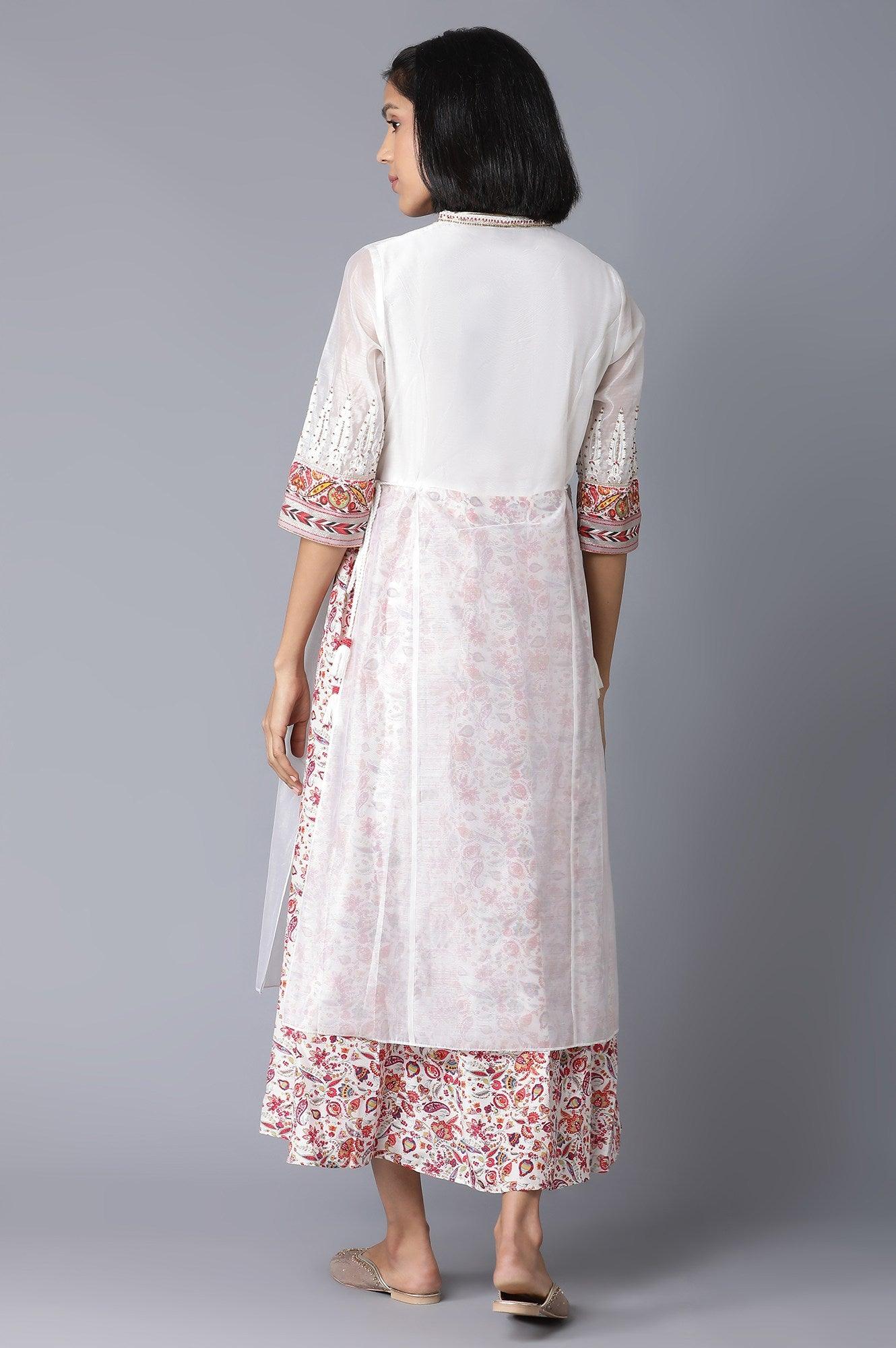 Ecru Festive Layered Dress - Image 2