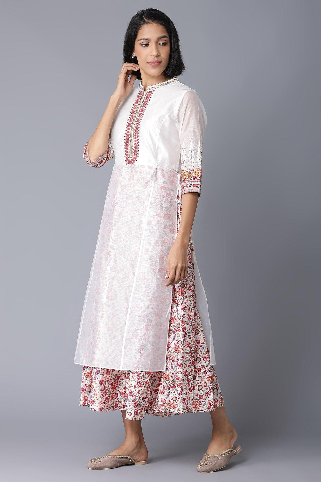 Ecru Festive Layered Dress - Image 3