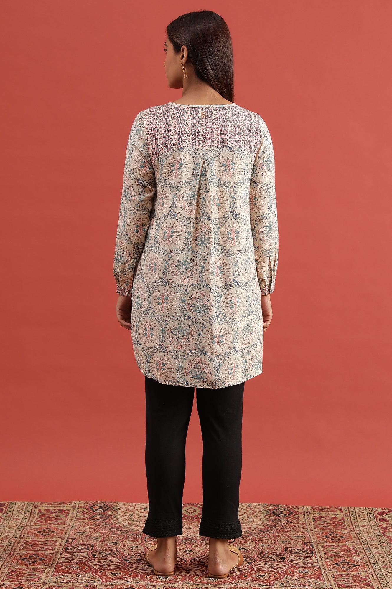 Ecru Hand Block Printed Top - Image 4