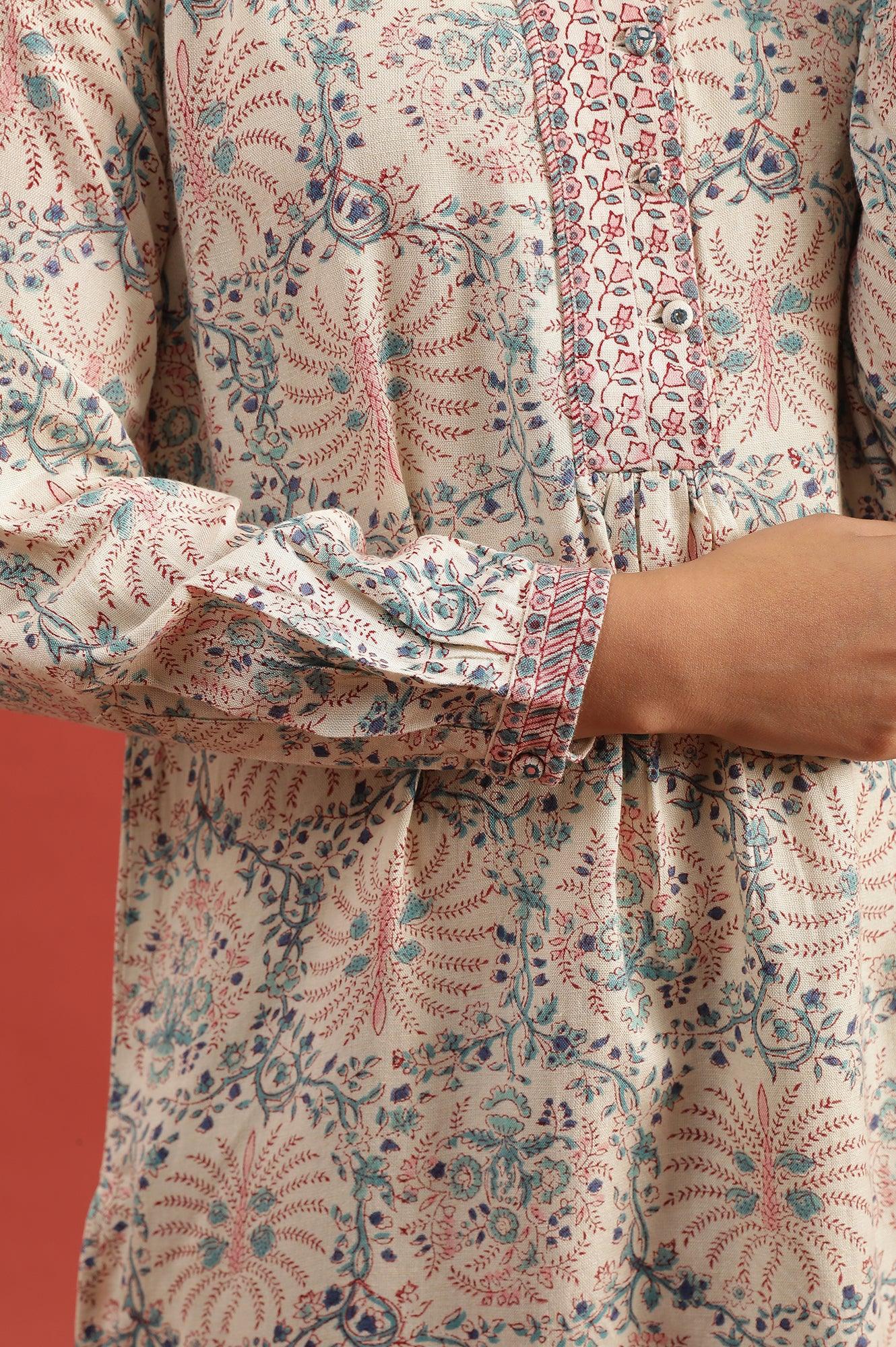 Ecru Hand Block Printed Top - Image 7