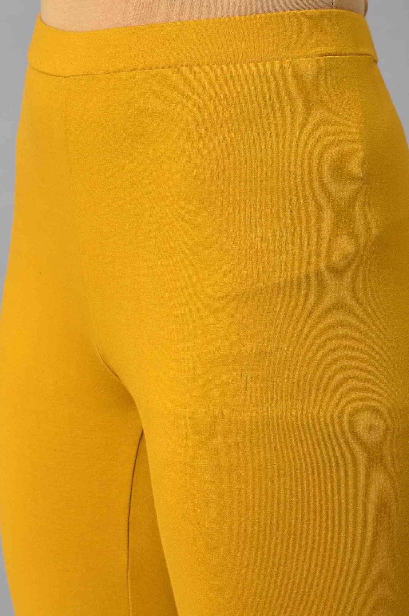 Ecru Printed Shirt kurta With Yellow Straight Pants - Image 7